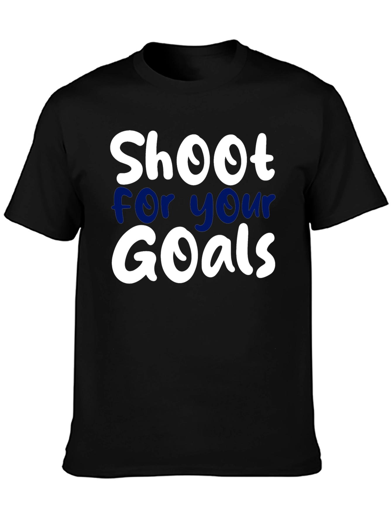 Shoot For Your Goals T-Shirt Black Cotton