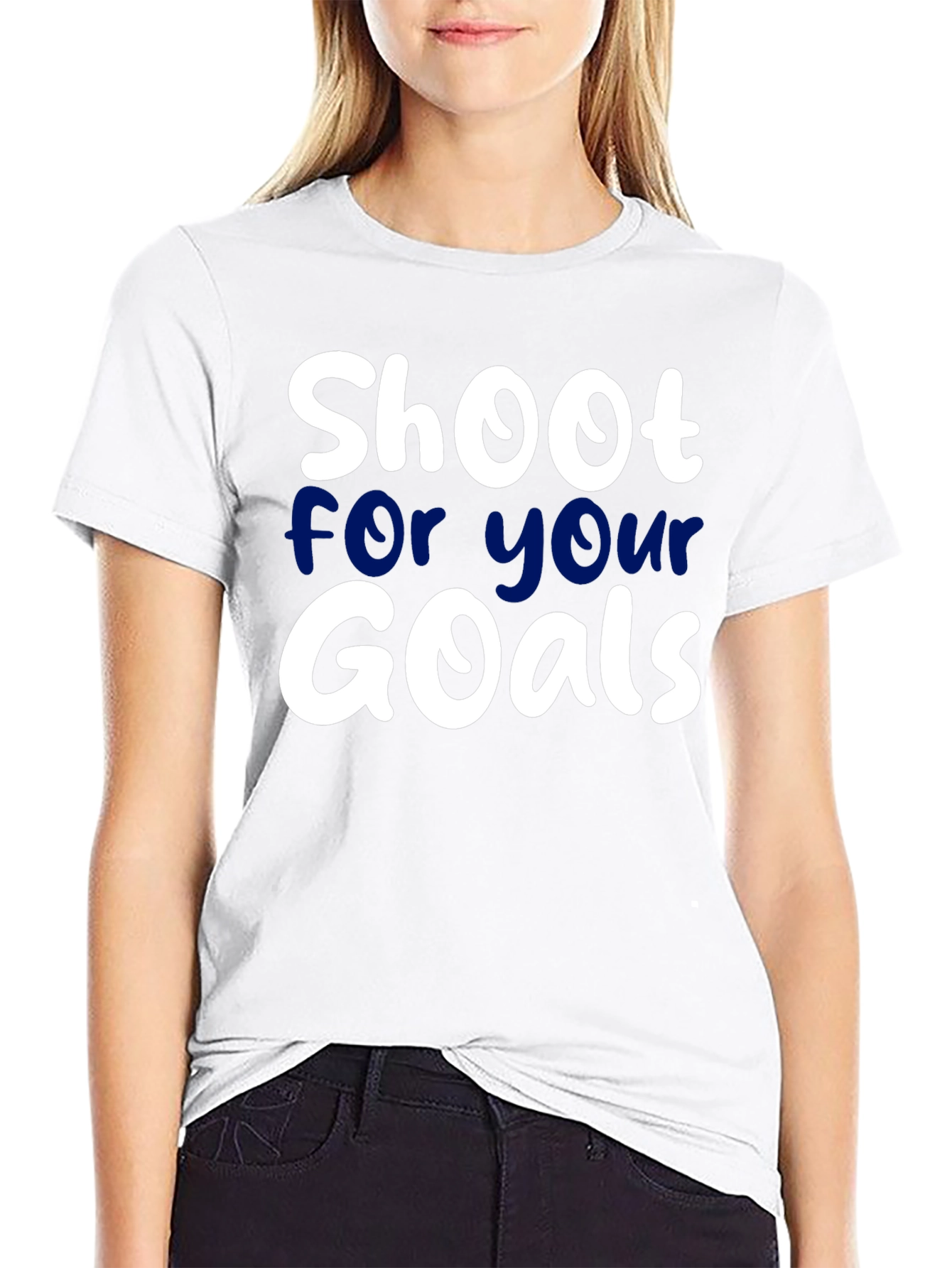 Shoot For Your Goals T-Shirt Black Cotton
