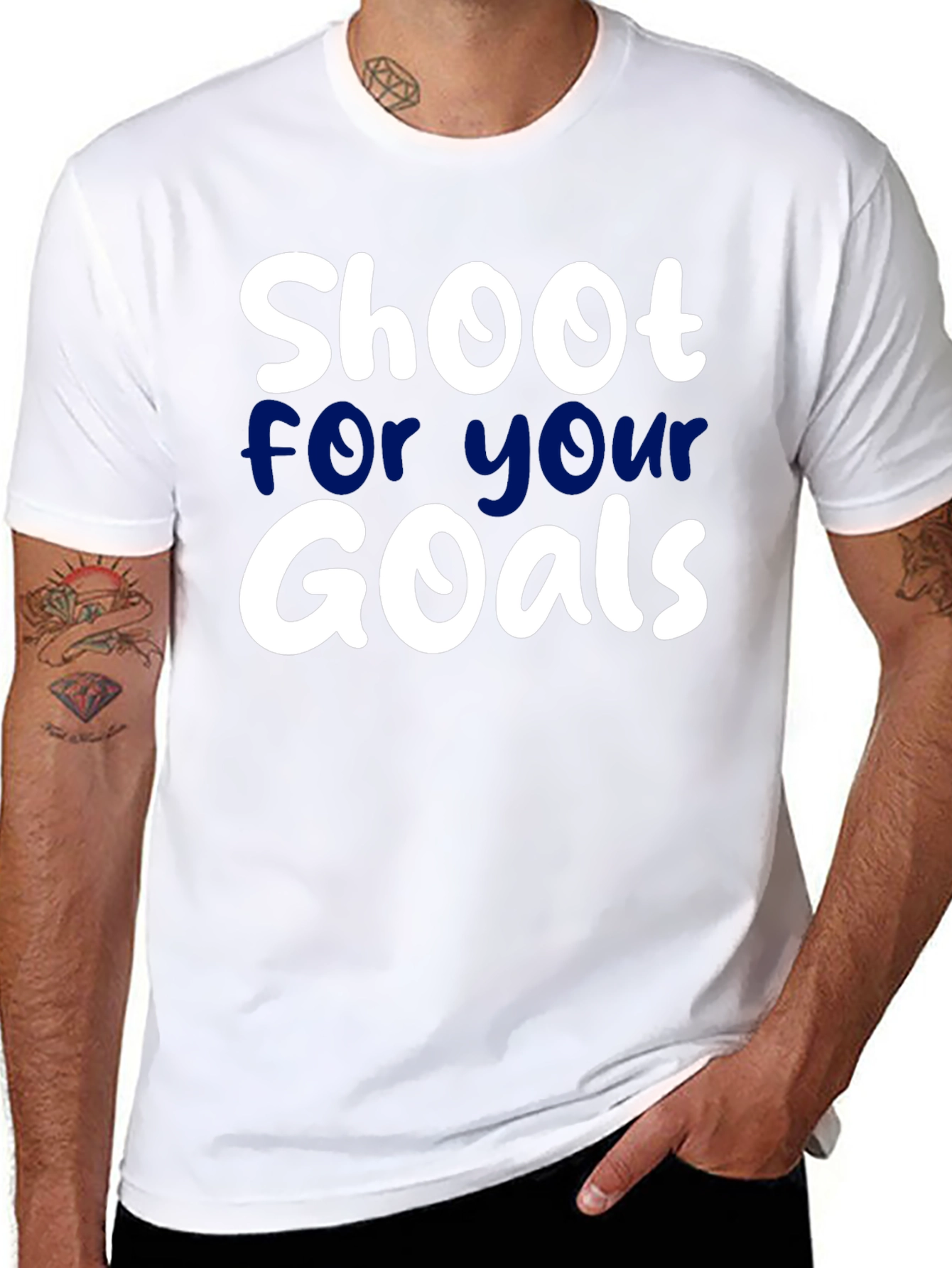 Shoot For Your Goals T-Shirt Black Cotton