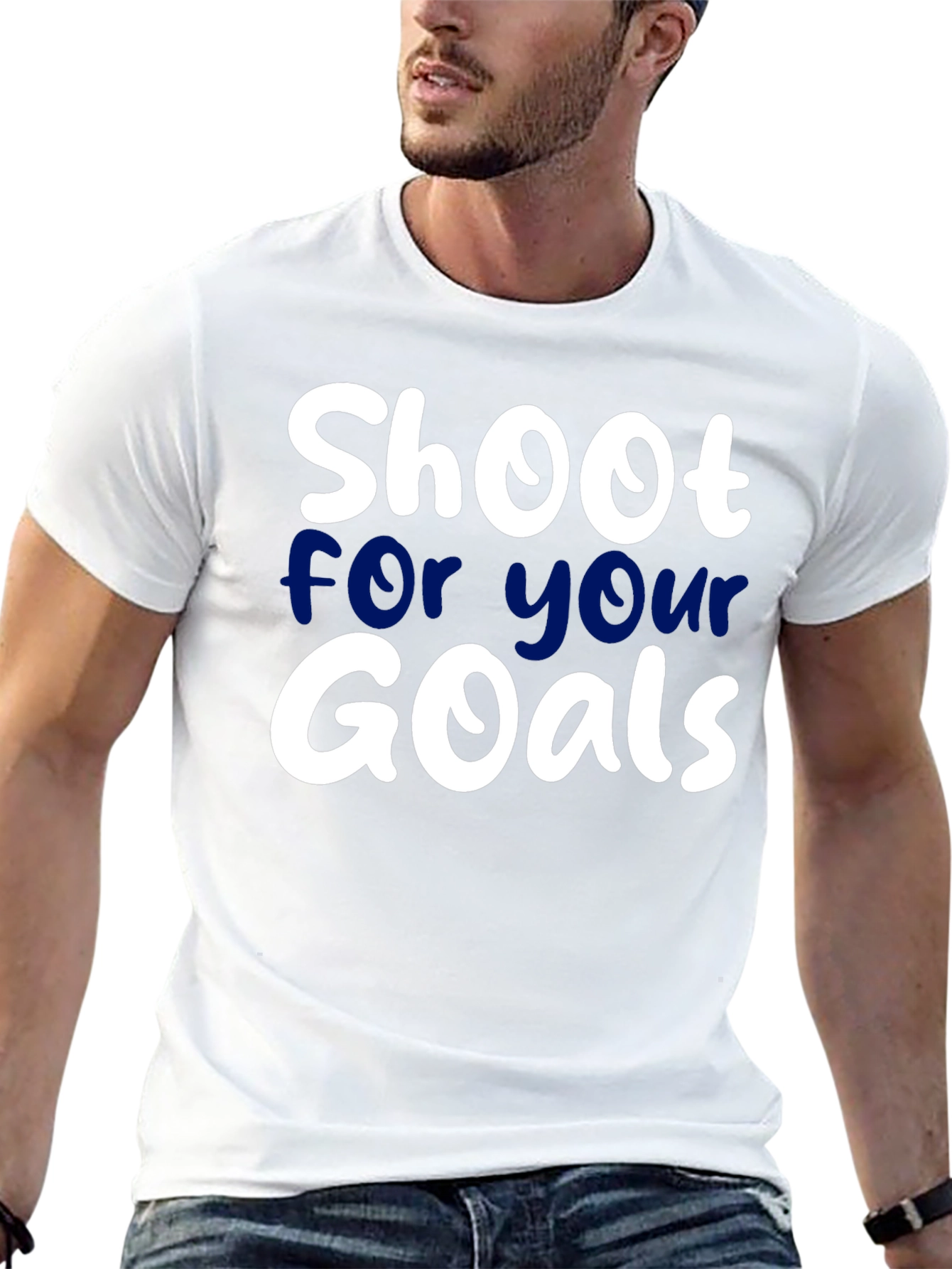 Shoot For Your Goals T-Shirt Black Cotton