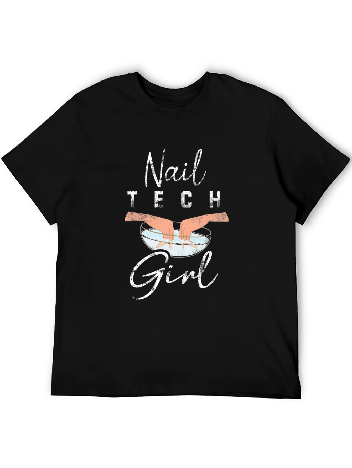 Nail Tech Girl Black T-Shirt - Salon Apparel