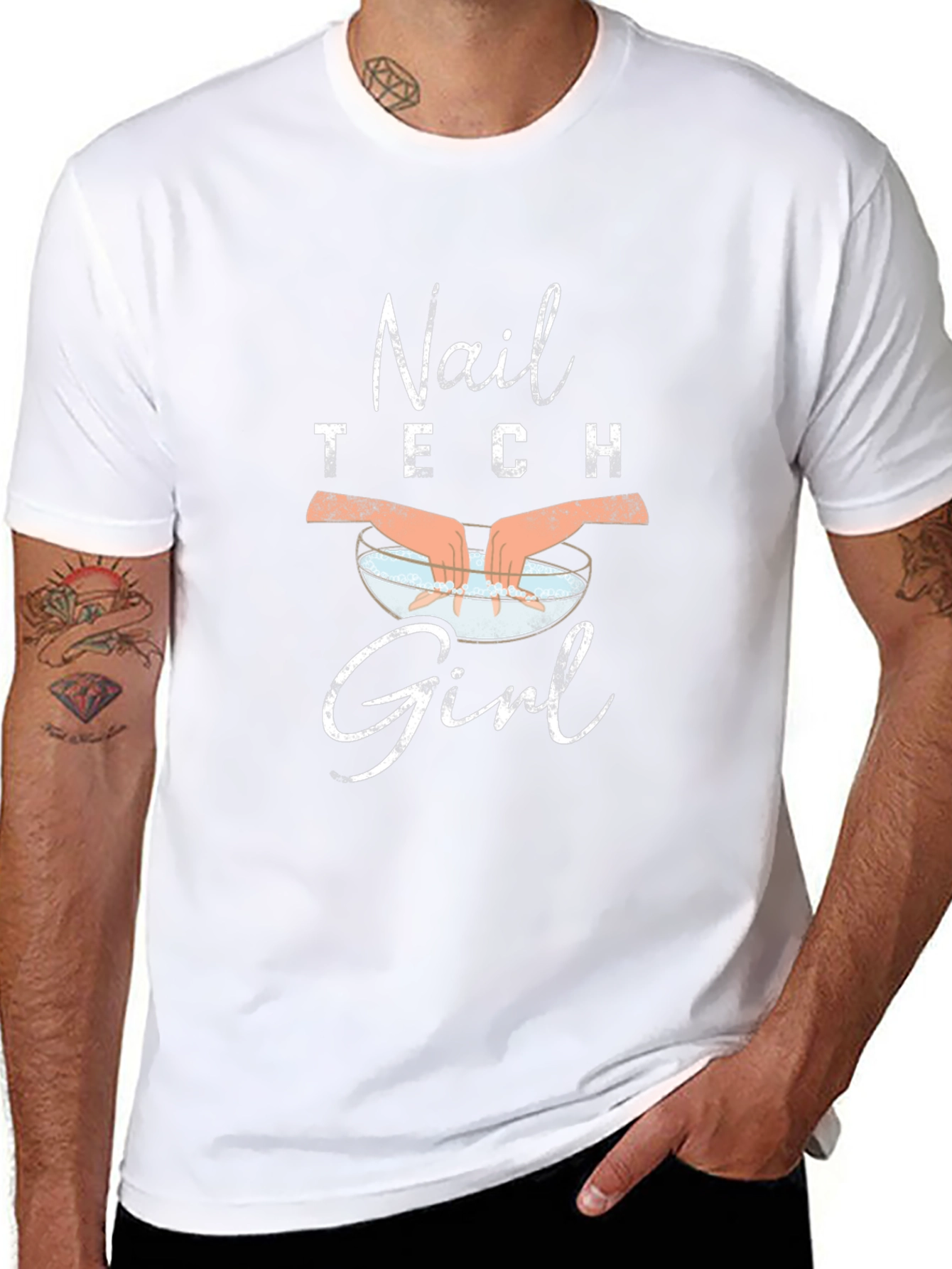 Nail Tech Girl Black T-Shirt - Salon Apparel