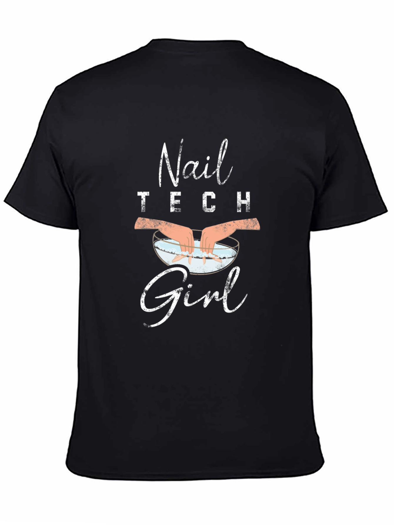 Nail Tech Girl Black T-Shirt - Salon Apparel