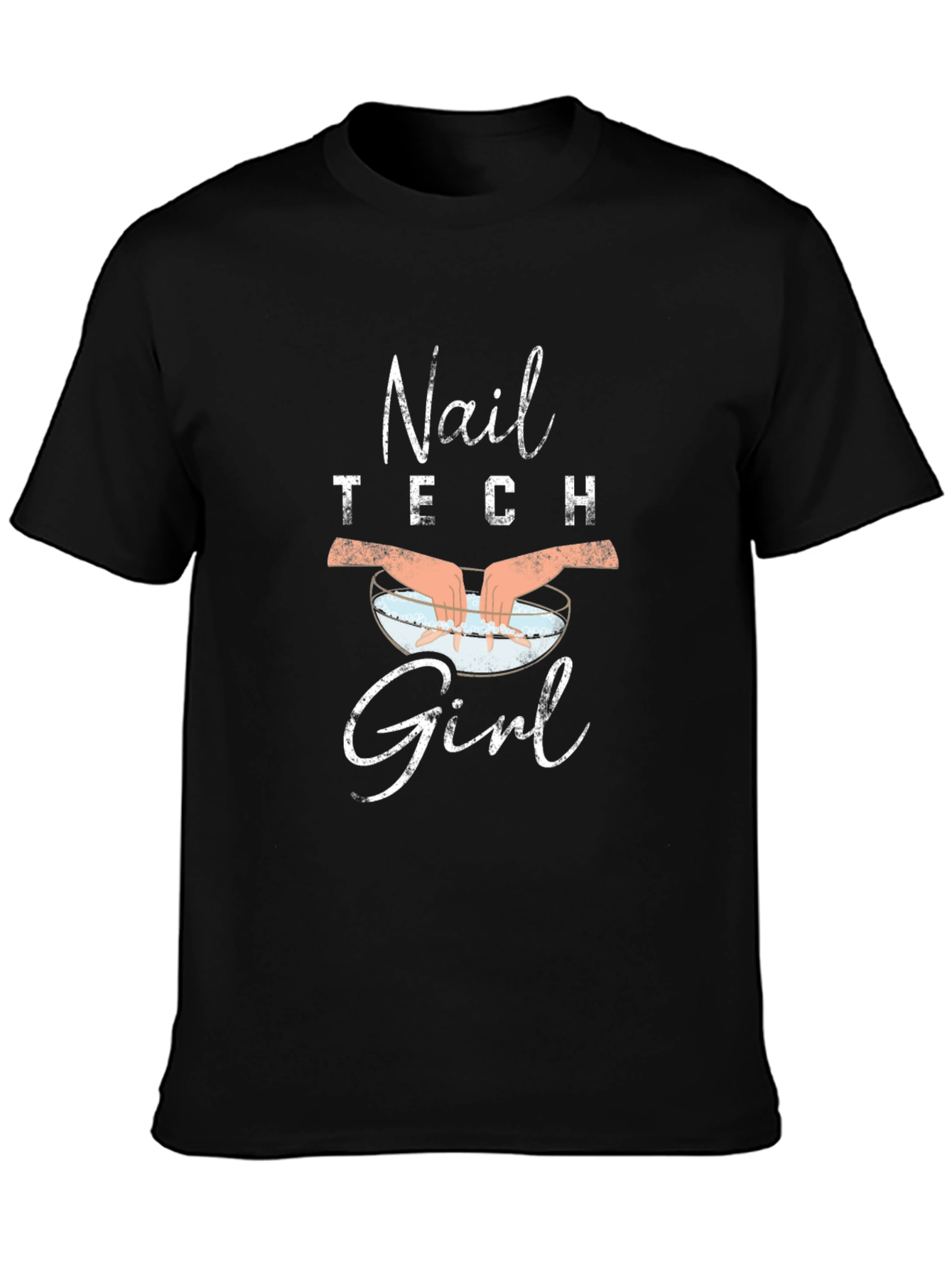 Nail Tech Girl Black T-Shirt - Salon Apparel