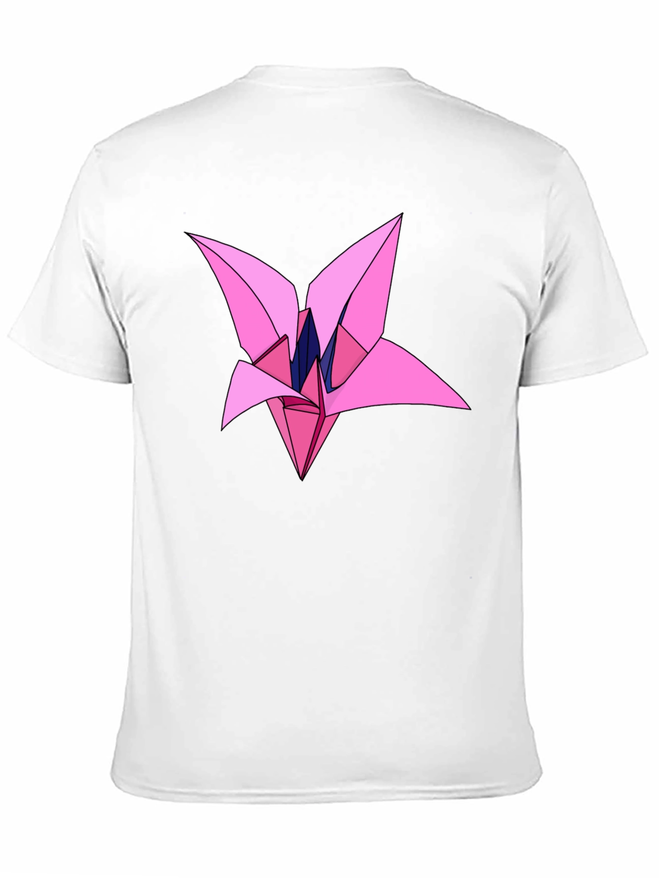 Origami Flower Graphic Black T-Shirt