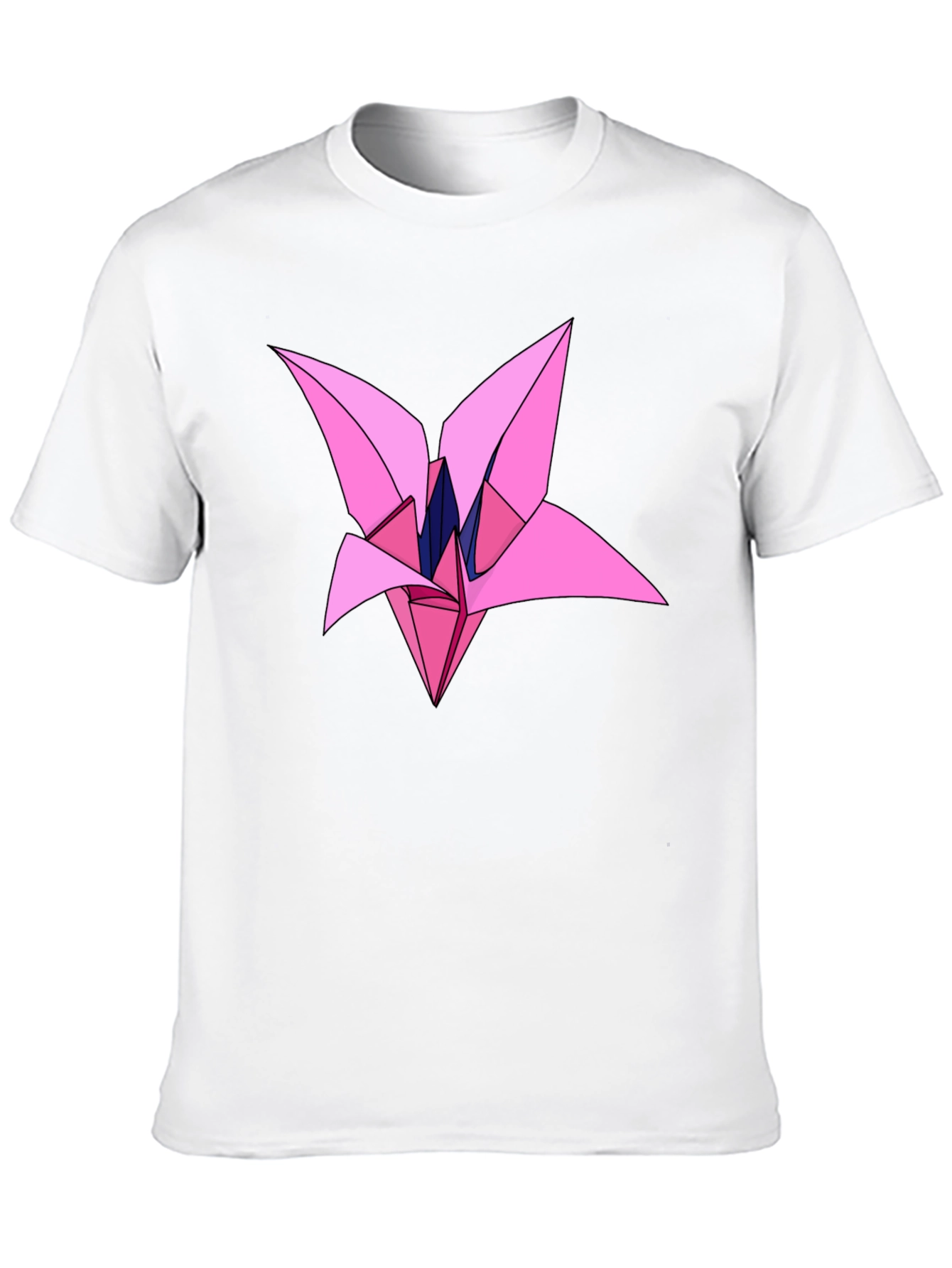 Origami Flower Graphic Black T-Shirt