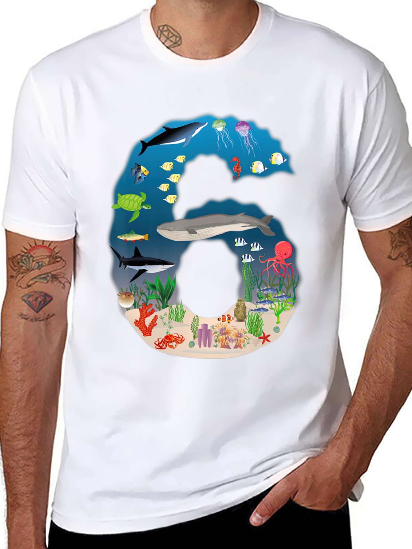 Ocean Life Number 6 T-Shirt