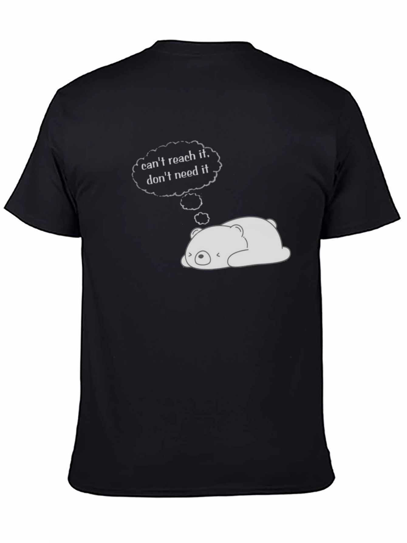 Lazy Bear Graphic Tee - Black Cotton Comfort