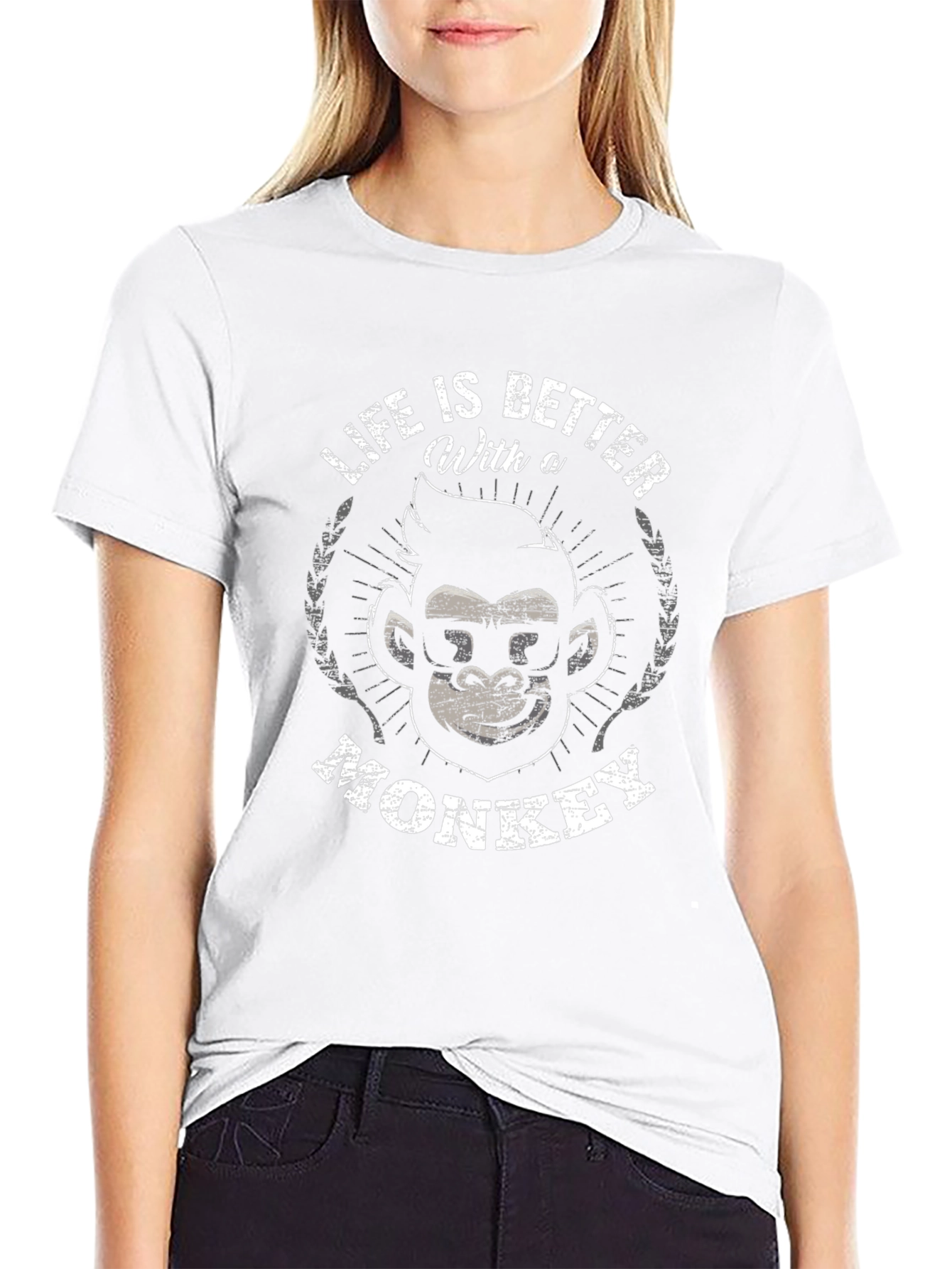 Life is Better With a Monkey Graphic Tee