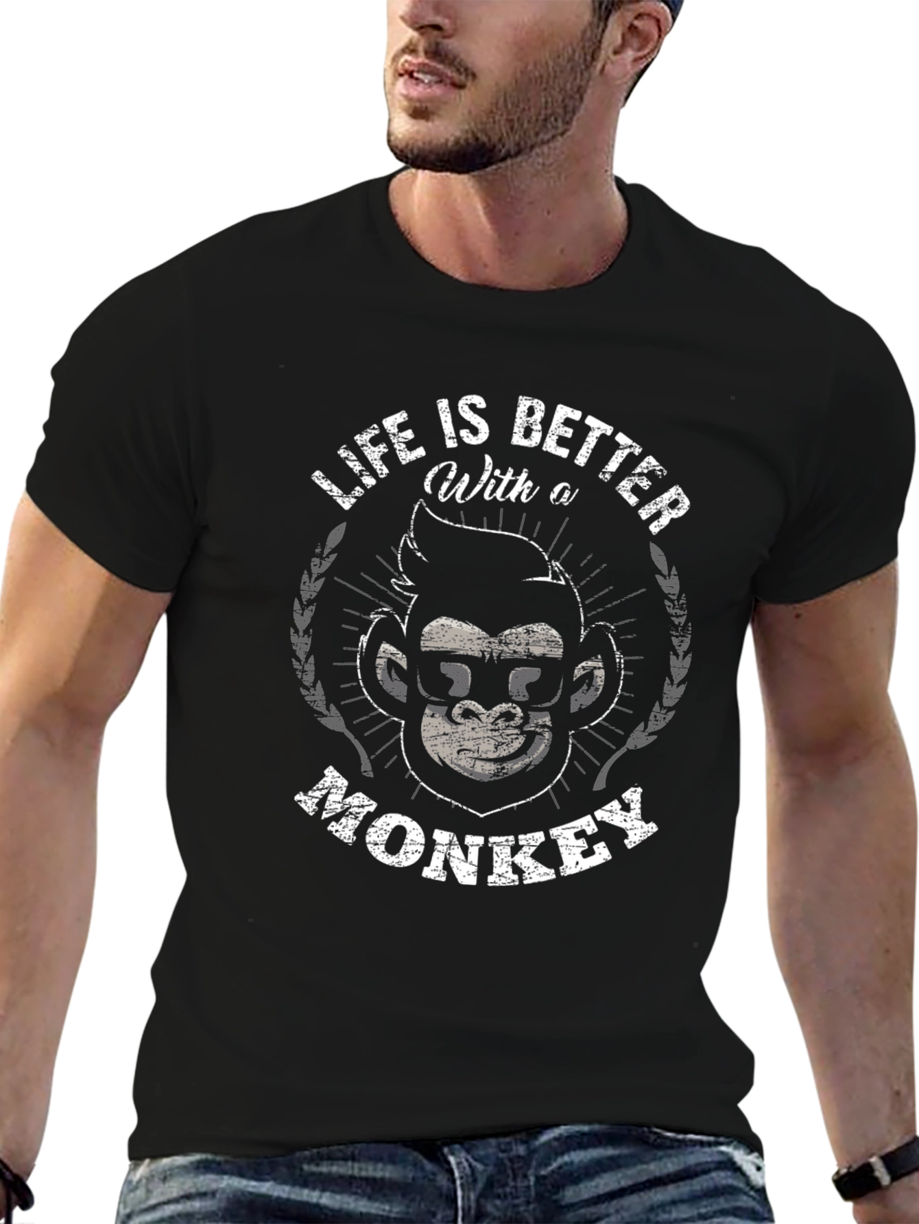 Life is Better With a Monkey Graphic Tee