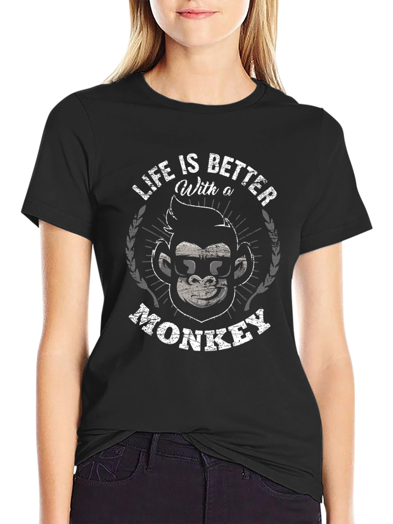 Life is Better With a Monkey Graphic Tee