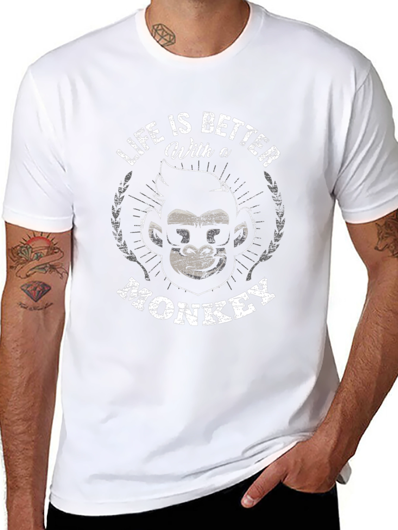Life is Better With a Monkey Graphic Tee