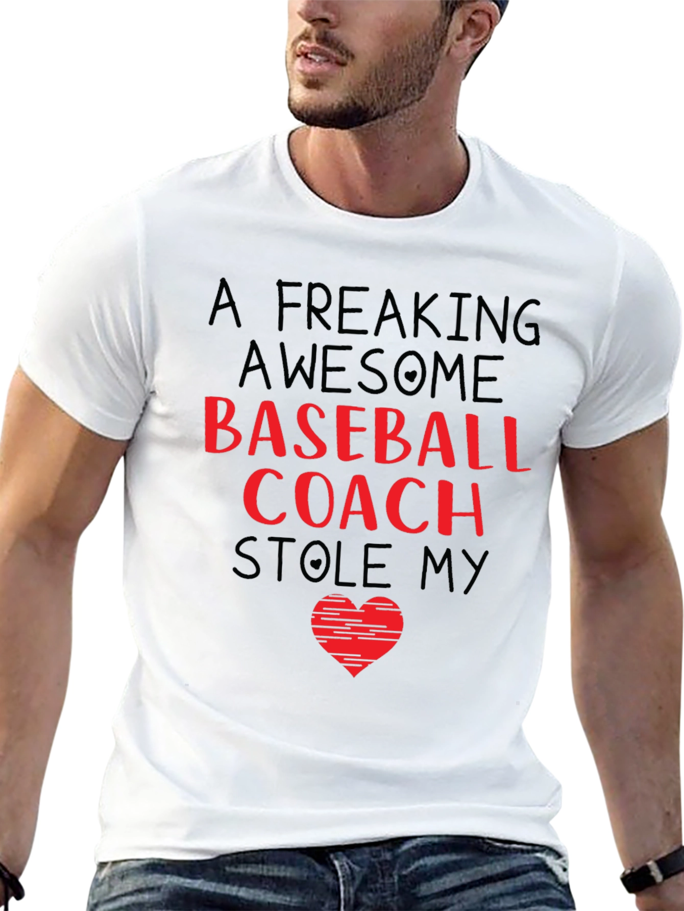 Awesome Baseball Coach Stole My Heart T-Shirt