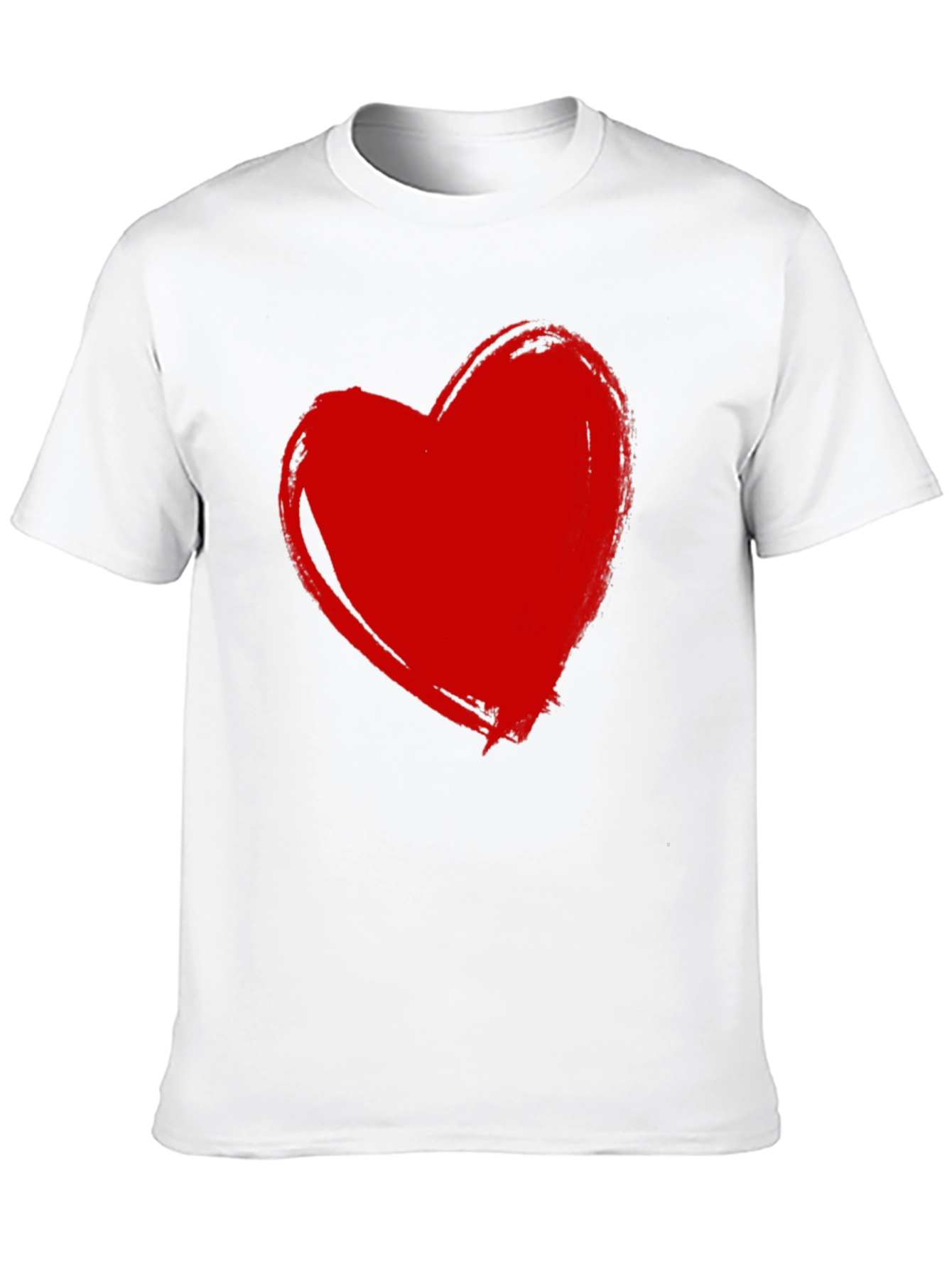 Red Heart Graphic Black T-Shirt