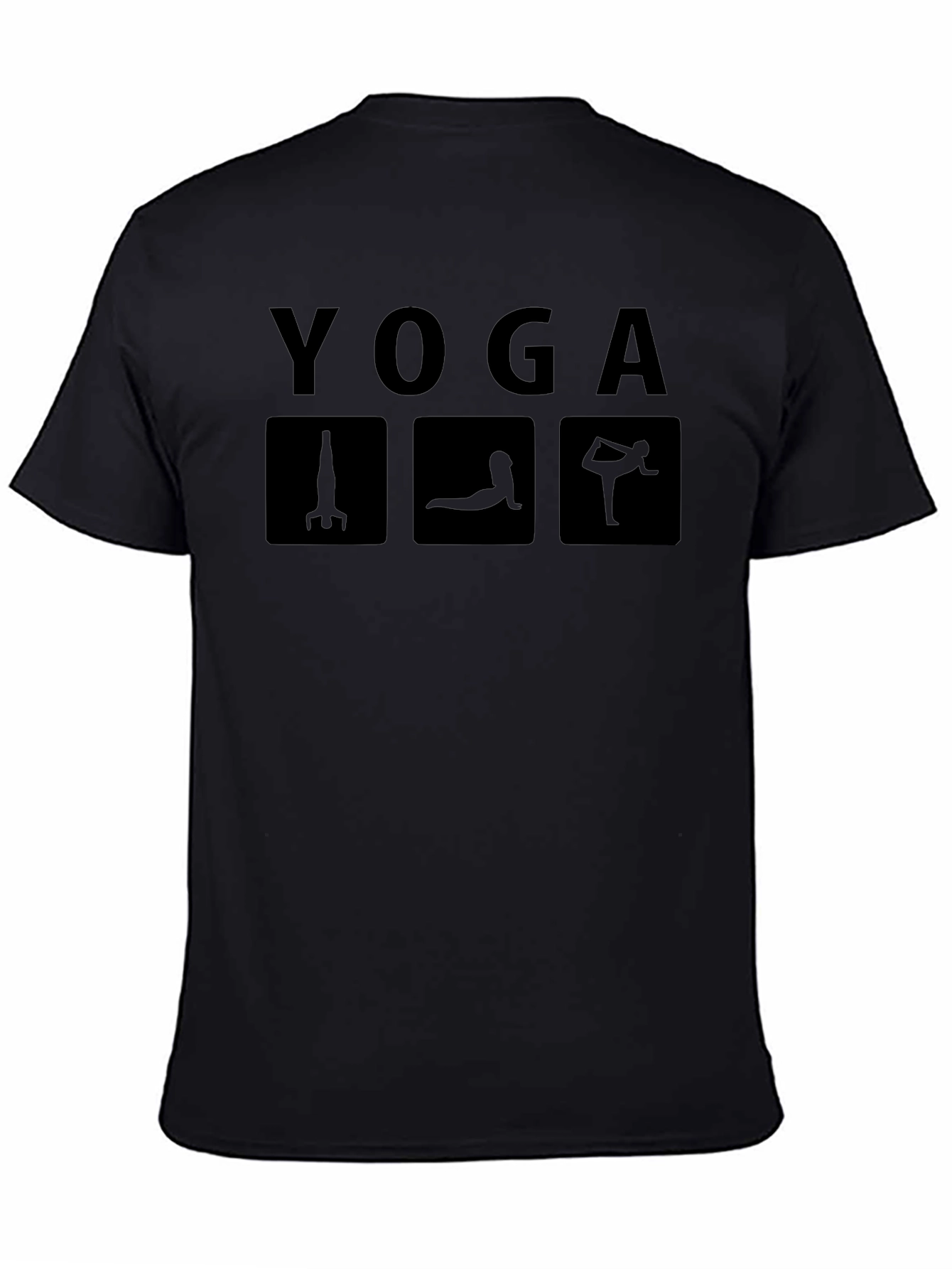 Yoga Pose Graphic Tee - Black