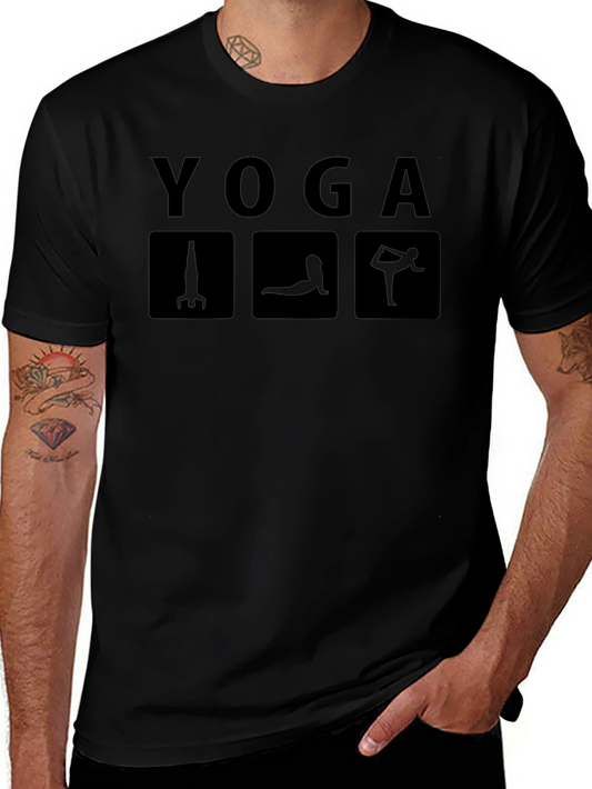 Yoga Pose Graphic Tee - Black