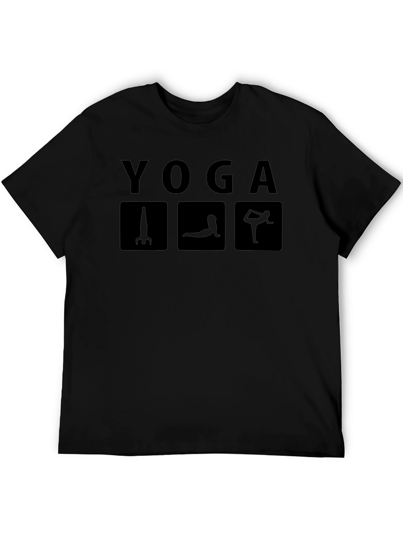 Yoga Pose Graphic Tee - Black