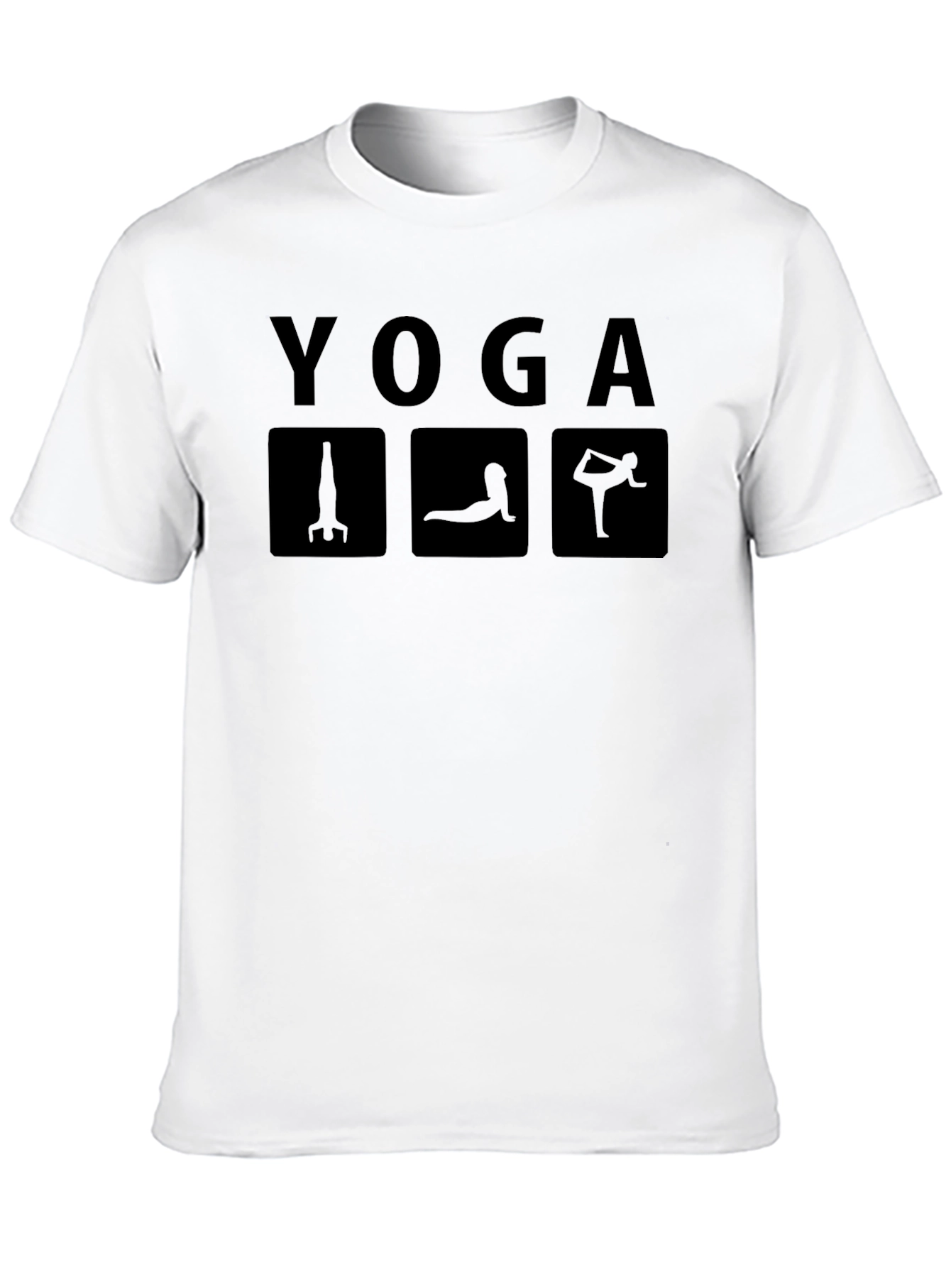 Yoga Pose Graphic Tee - Black