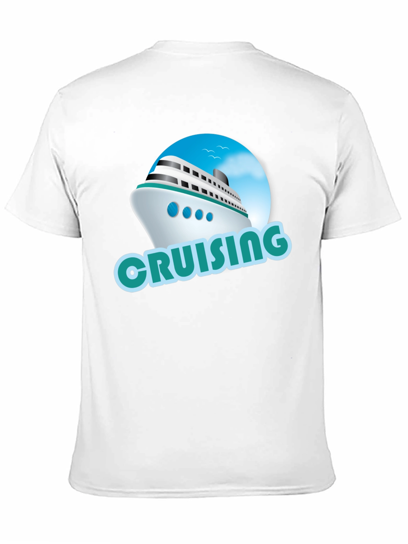Cruising Ship Graphic T-Shirt - Black