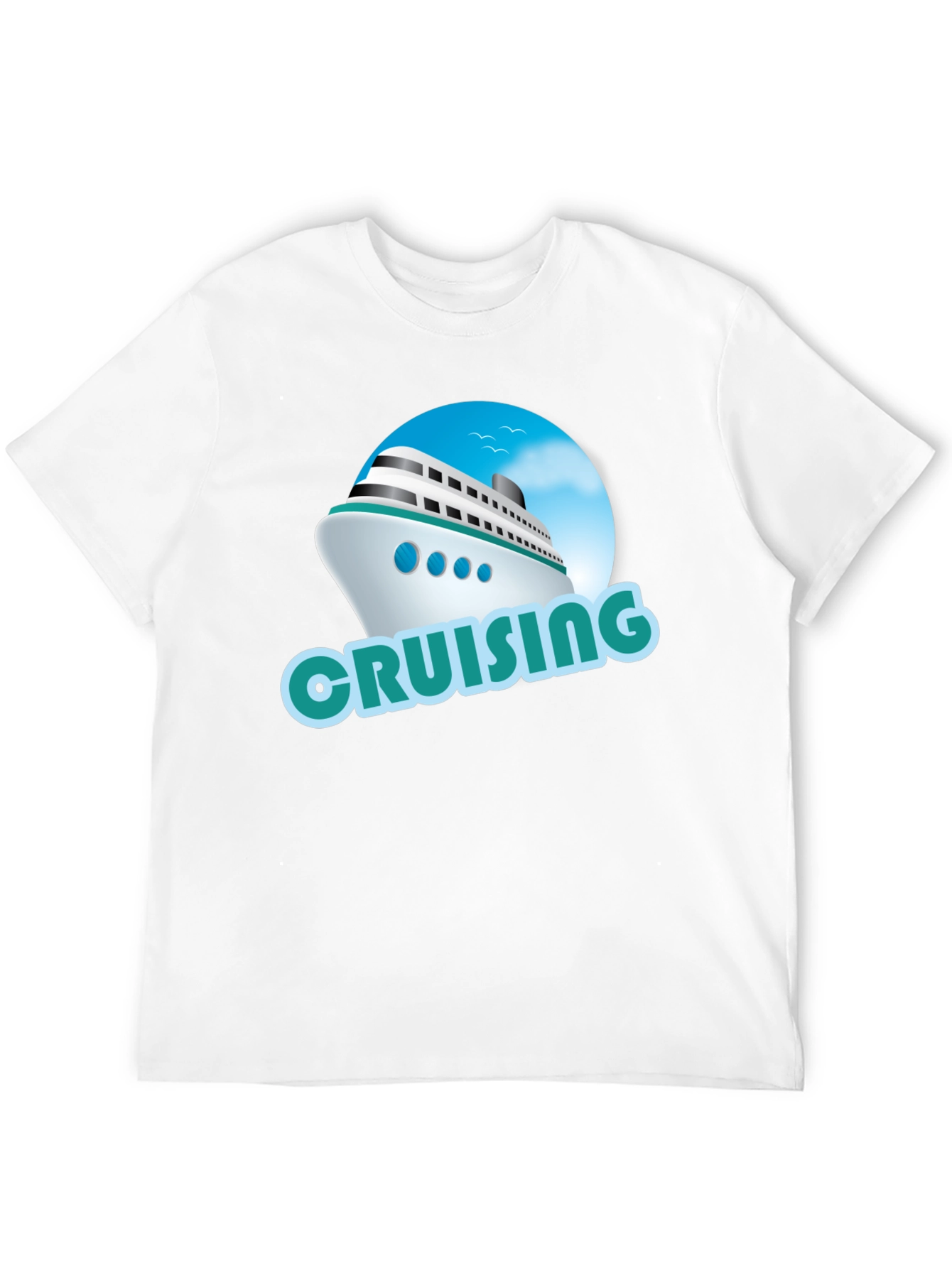 Cruising Ship Graphic T-Shirt - Black