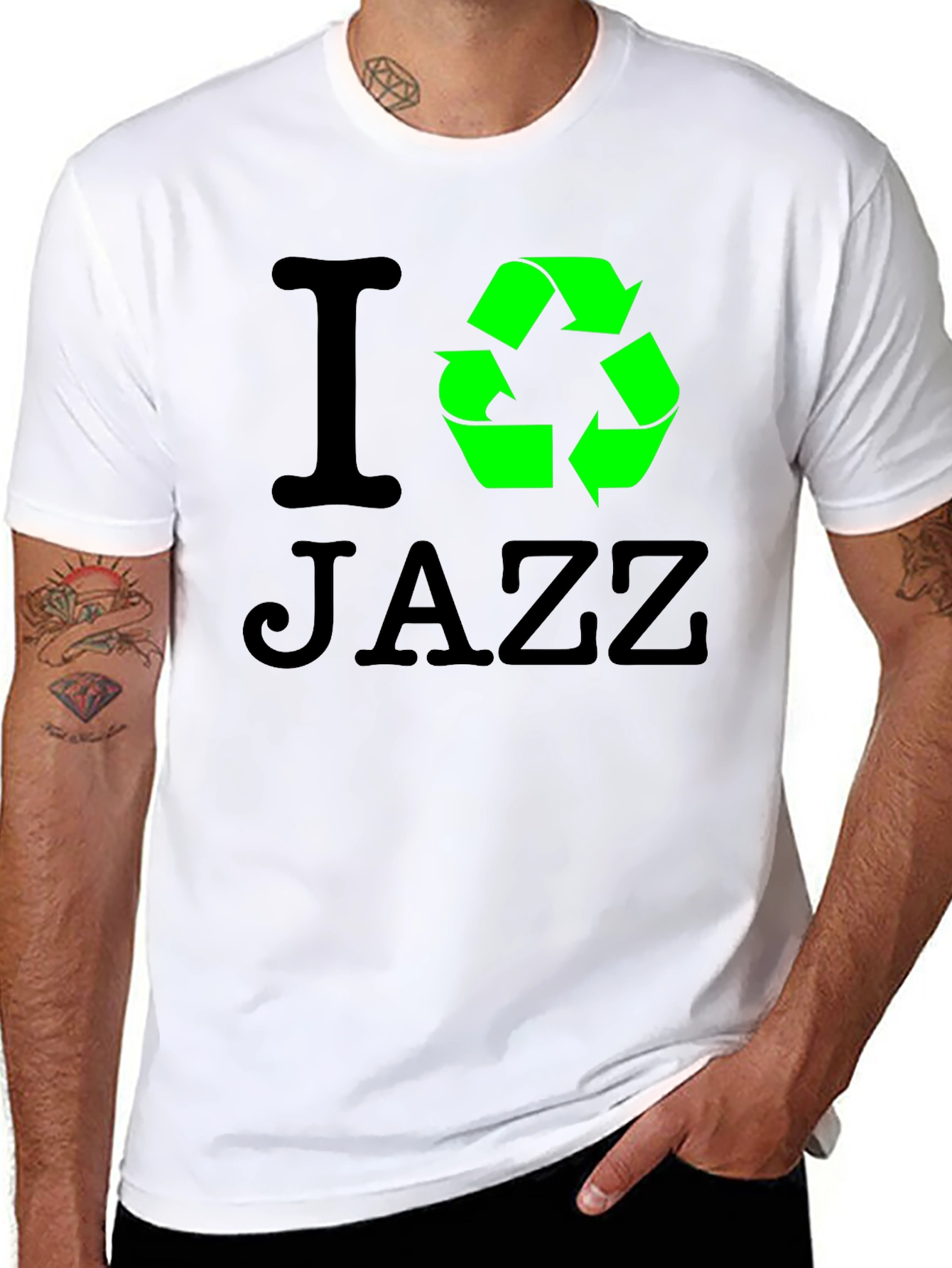 I Recycle Jazz Black T-Shirt