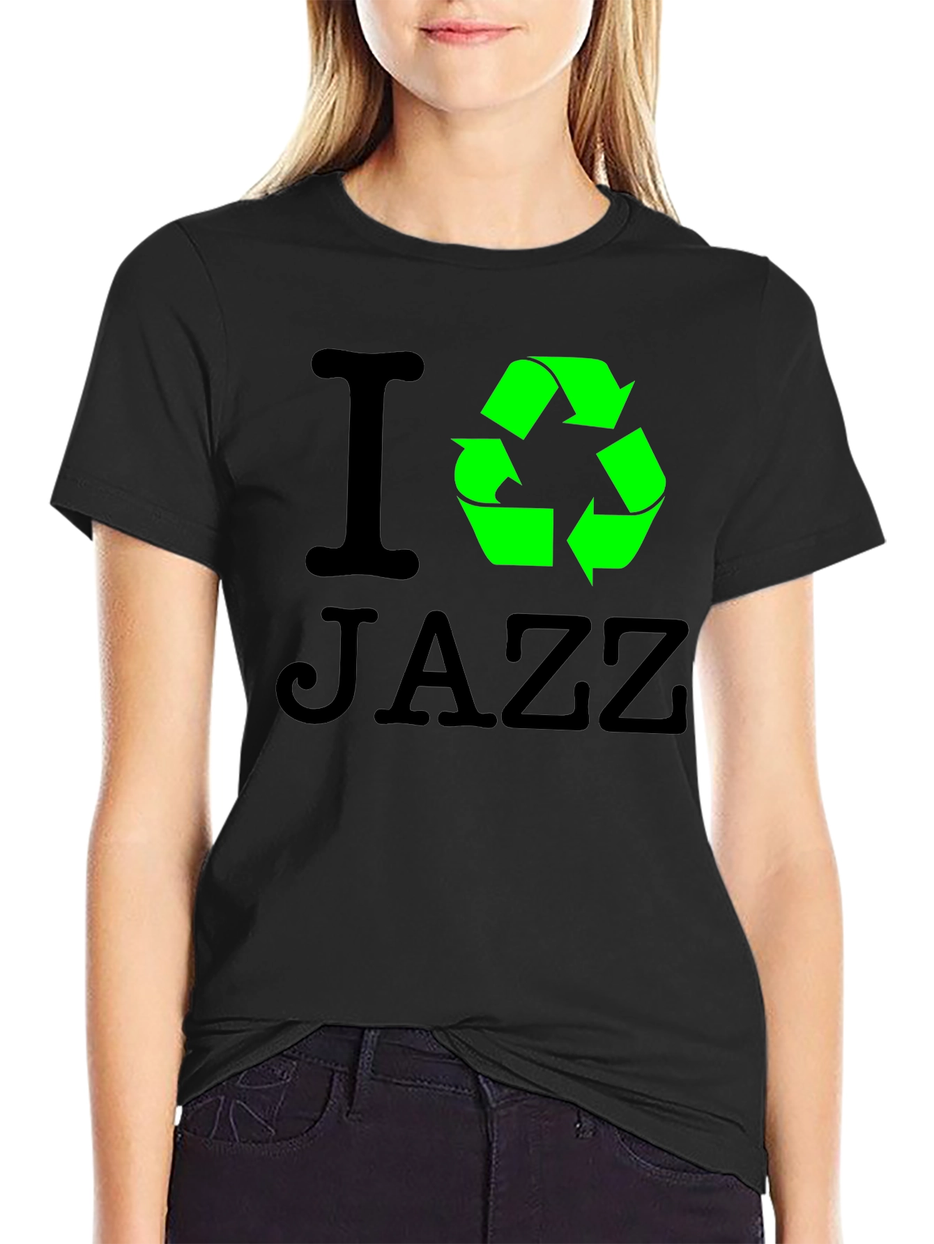 I Recycle Jazz Black T-Shirt