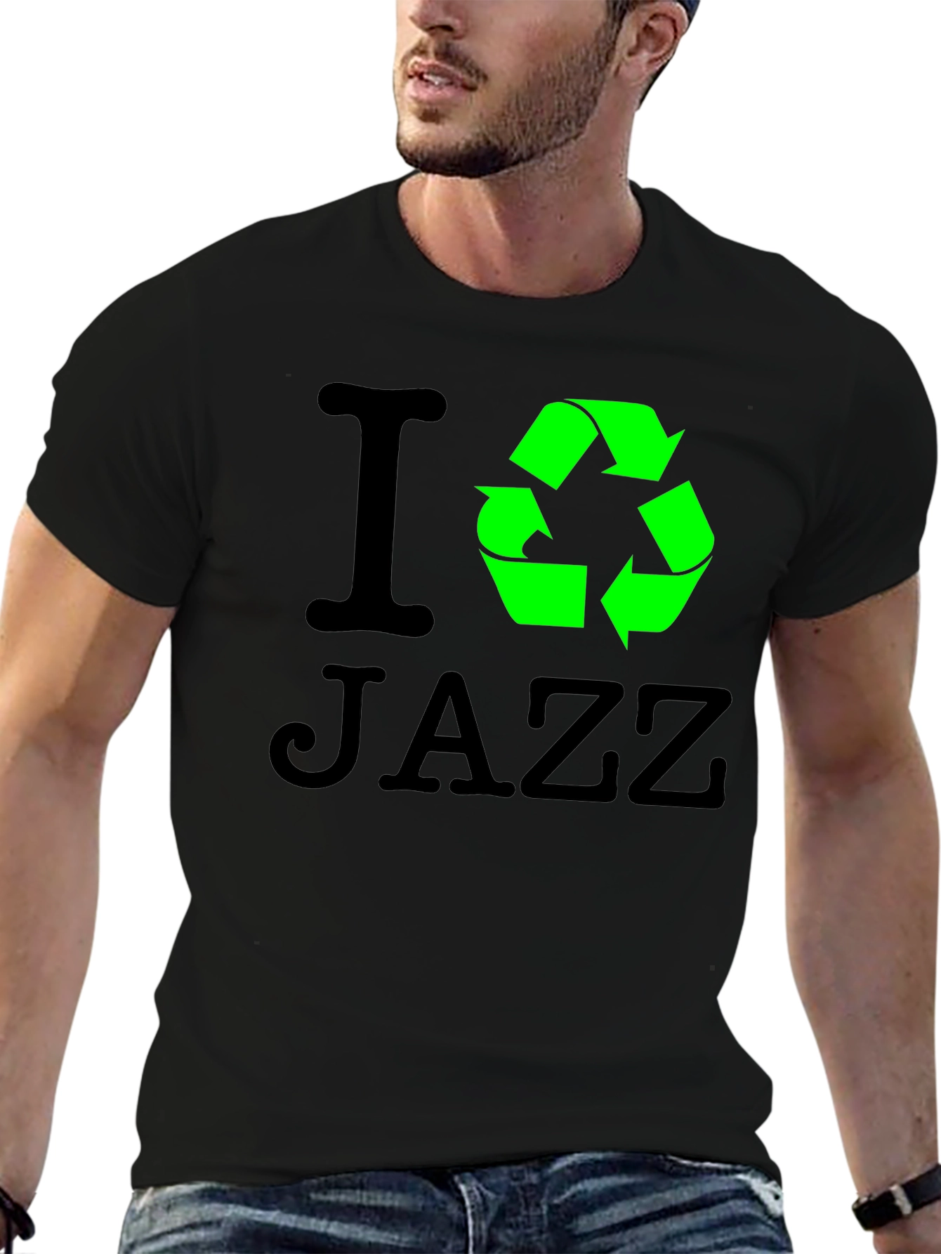 I Recycle Jazz Black T-Shirt