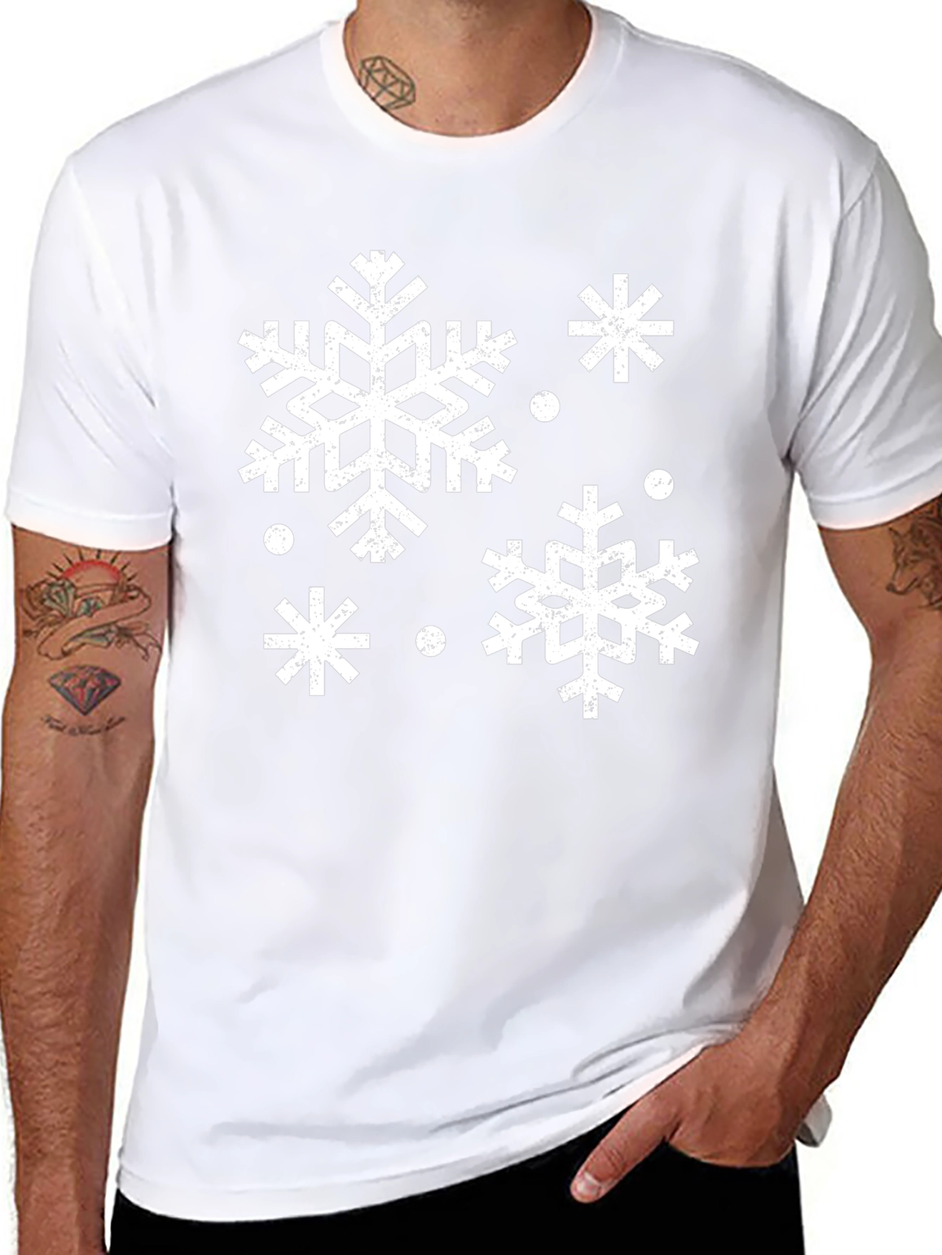 Snowflake Graphic Tee - Winter Holiday T-Shirt