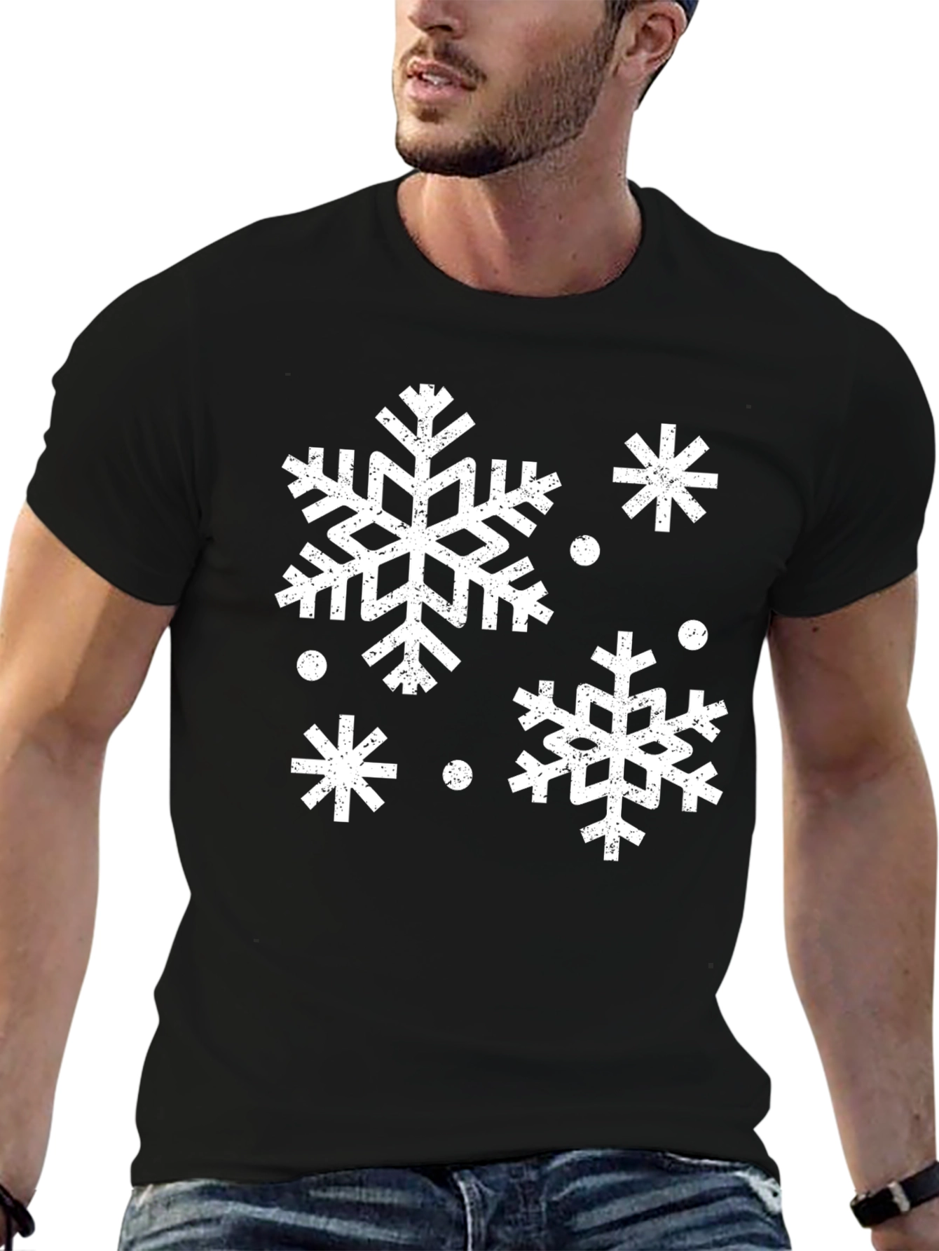 Snowflake Graphic Tee - Winter Holiday T-Shirt