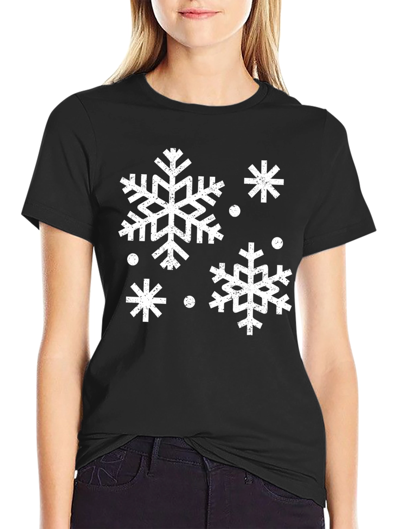 Snowflake Graphic Tee - Winter Holiday T-Shirt