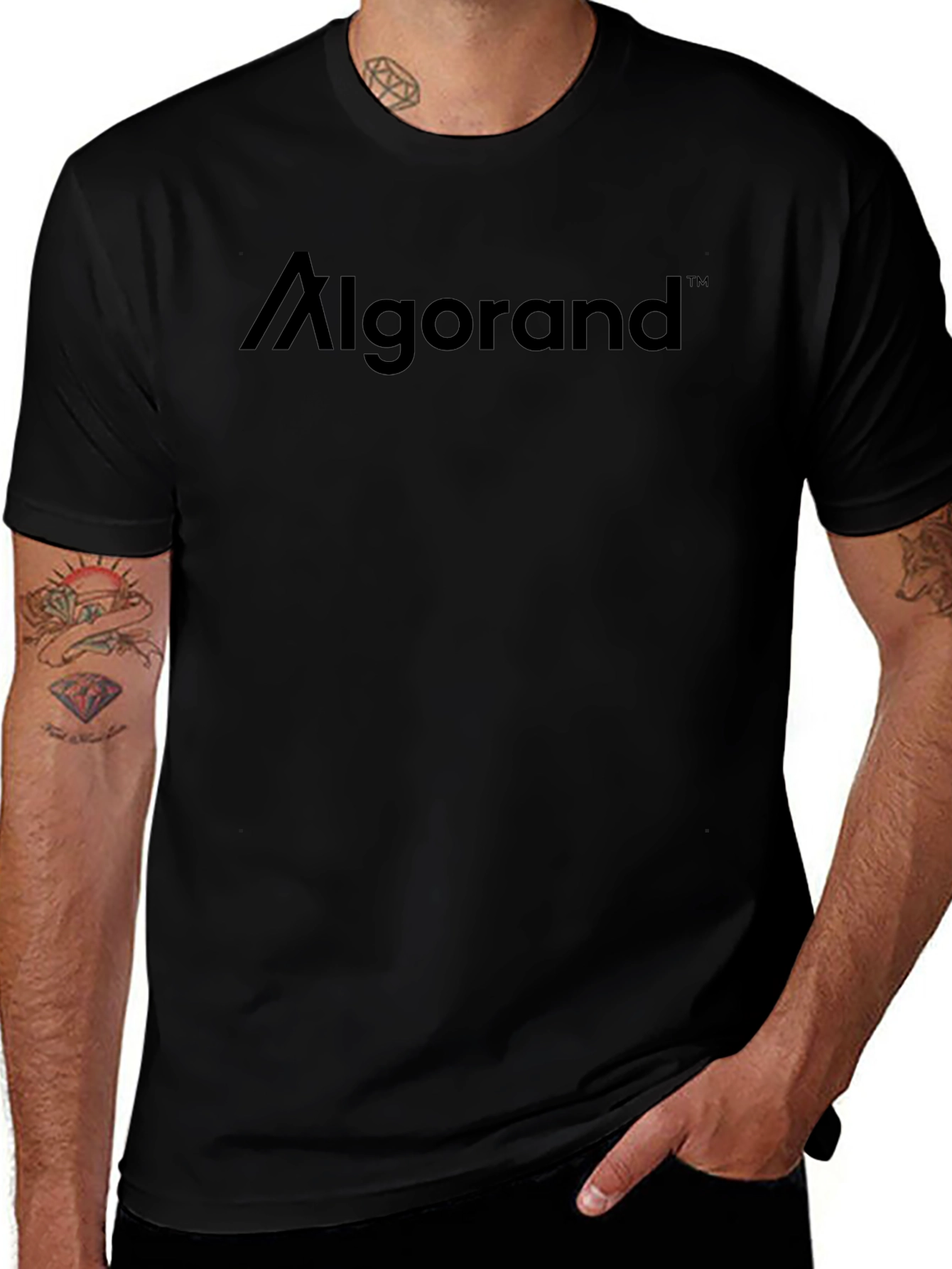 Algorand Black T-Shirt - Crypto Fashion