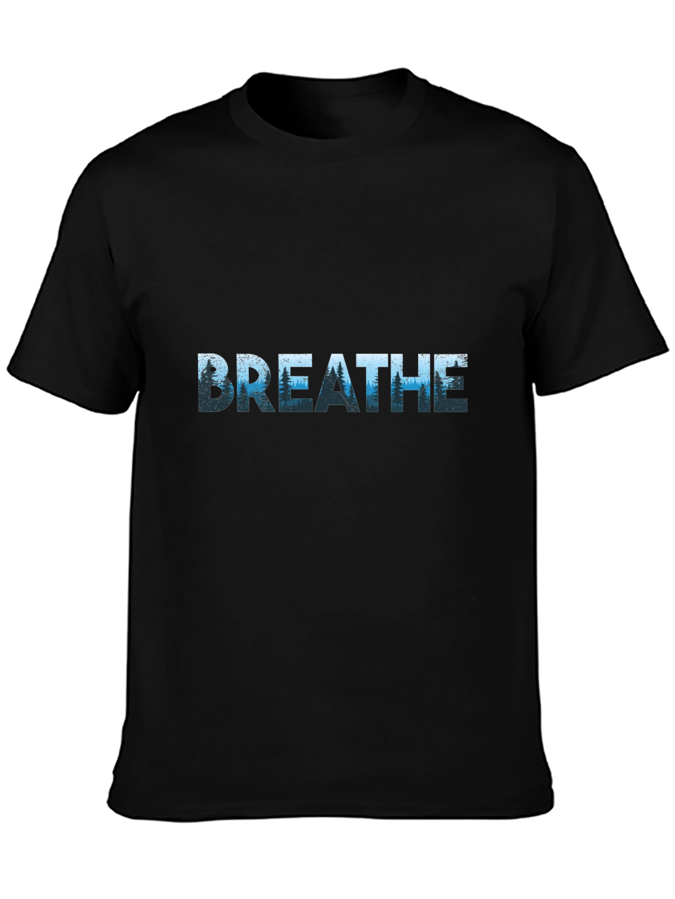Breathe Graphic Print T-Shirt - Black