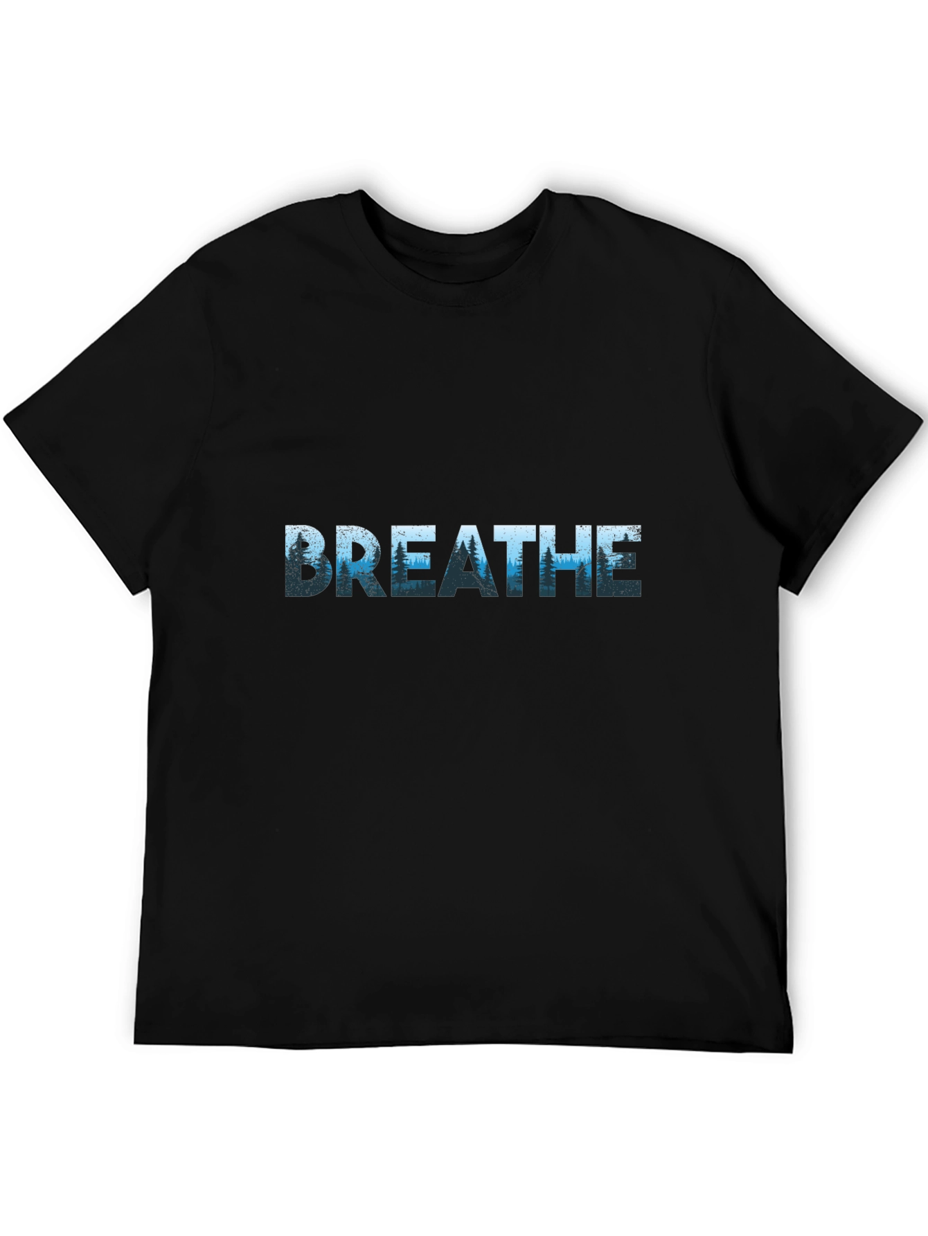 Breathe Graphic Print T-Shirt - Black