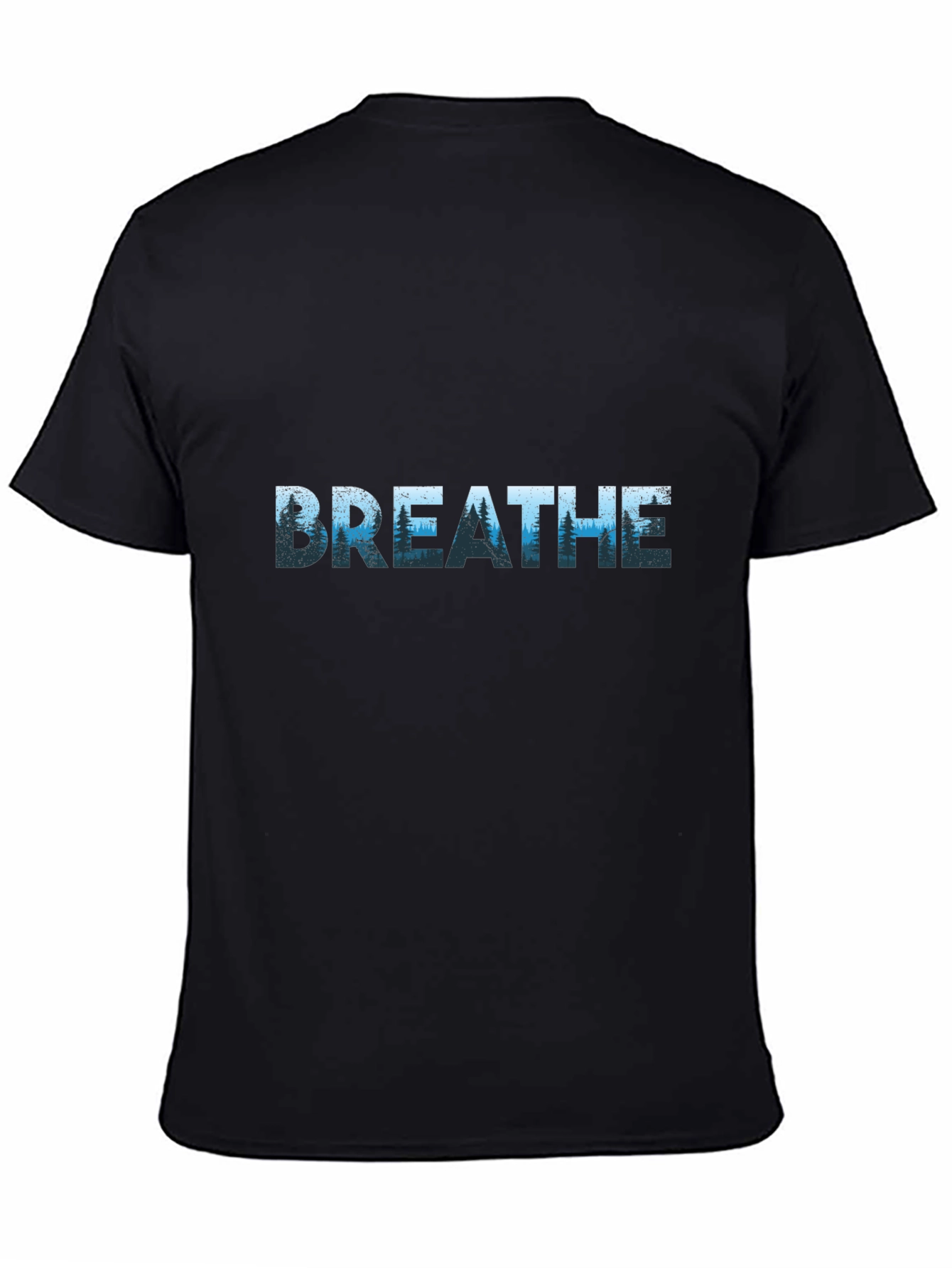 Breathe Graphic Print T-Shirt - Black