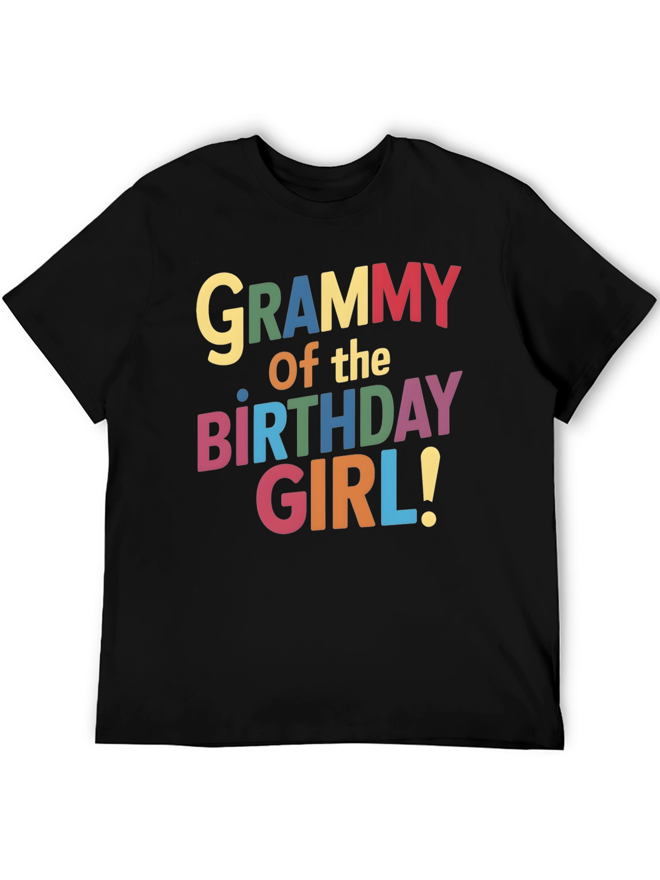 Grammy of the Birthday Girl Black T-Shirt