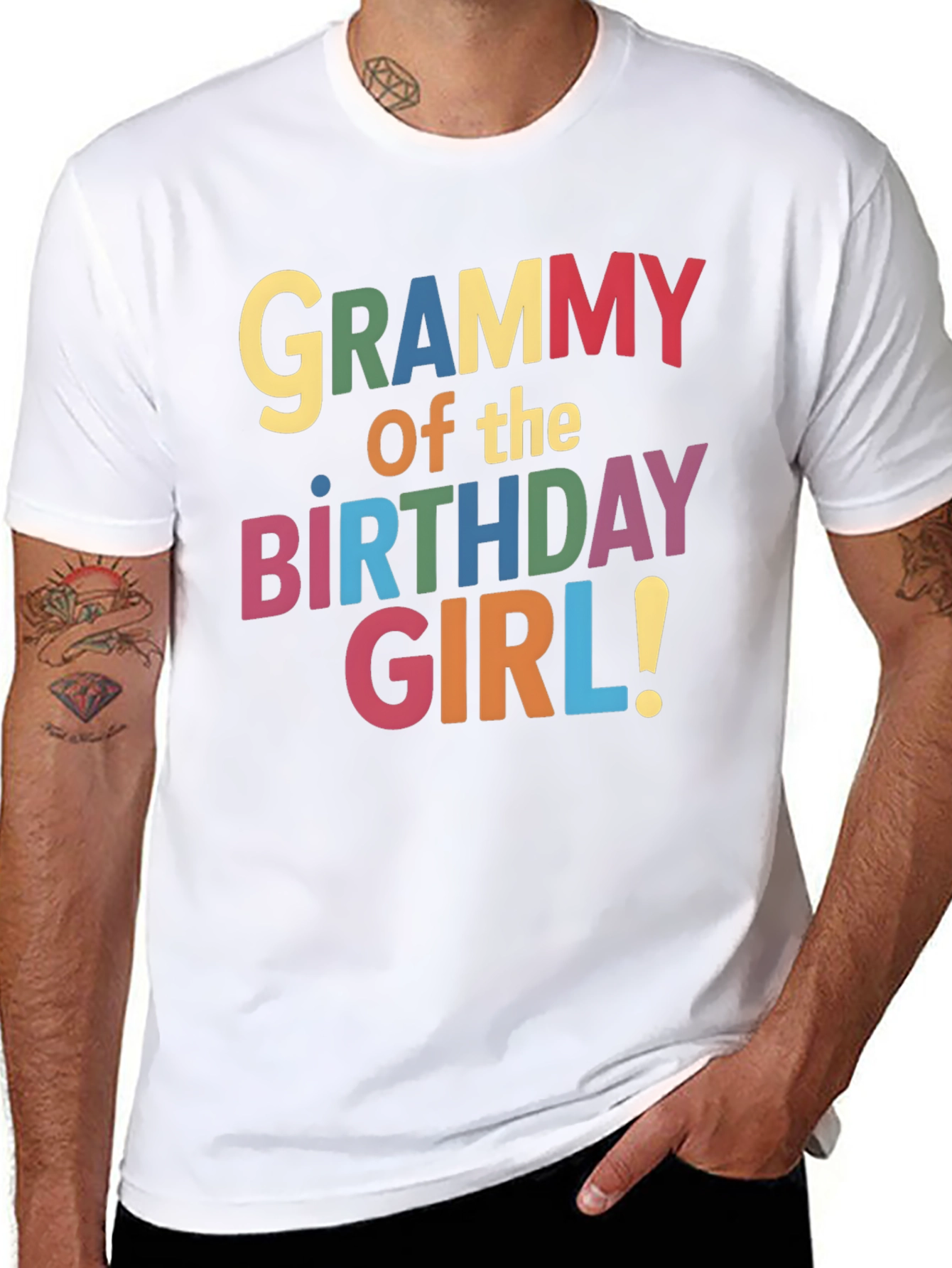 Grammy of the Birthday Girl Black T-Shirt