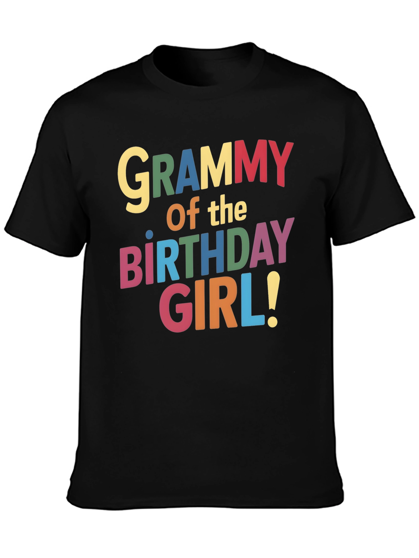 Grammy of the Birthday Girl Black T-Shirt