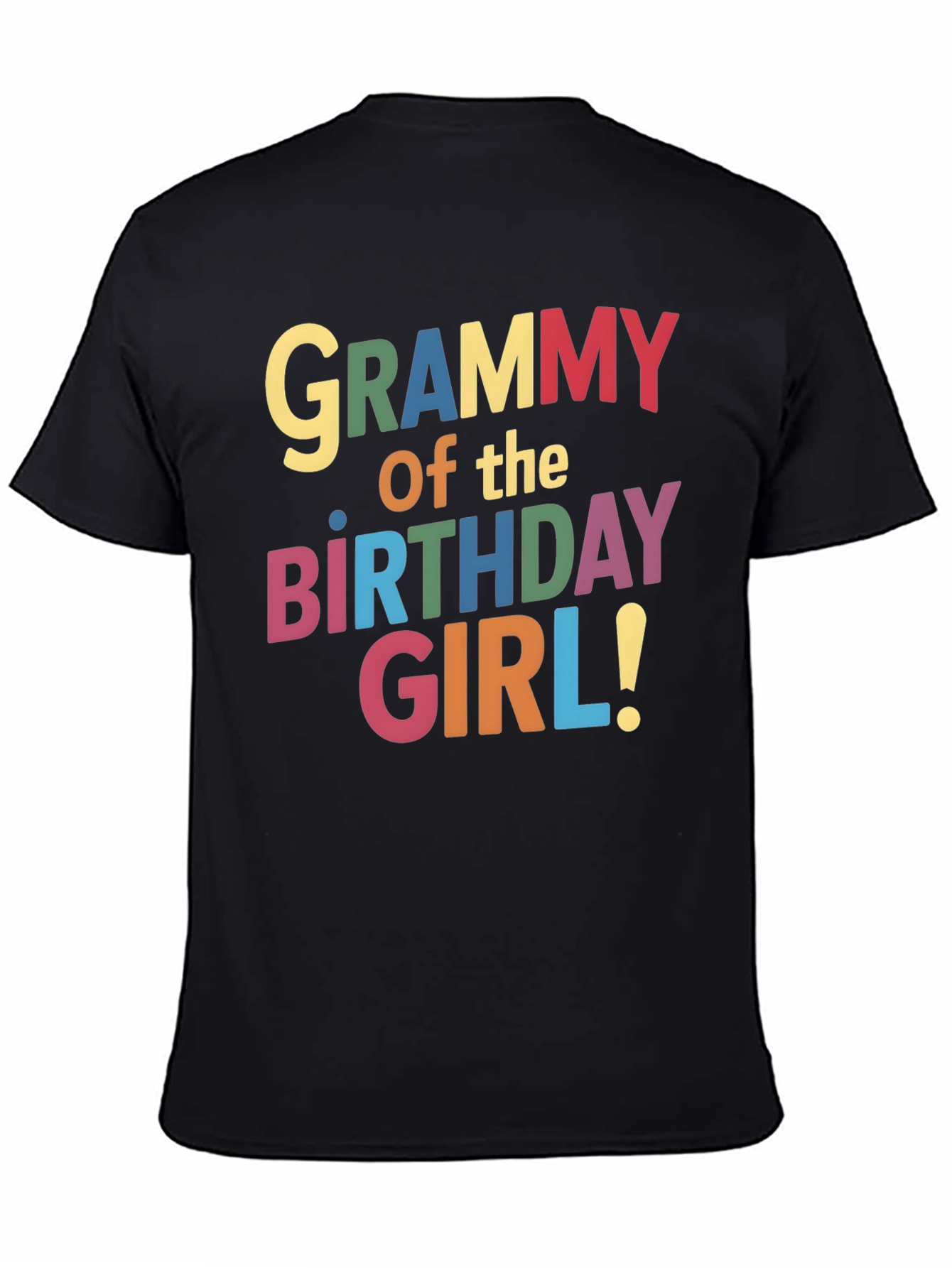 Grammy of the Birthday Girl Black T-Shirt