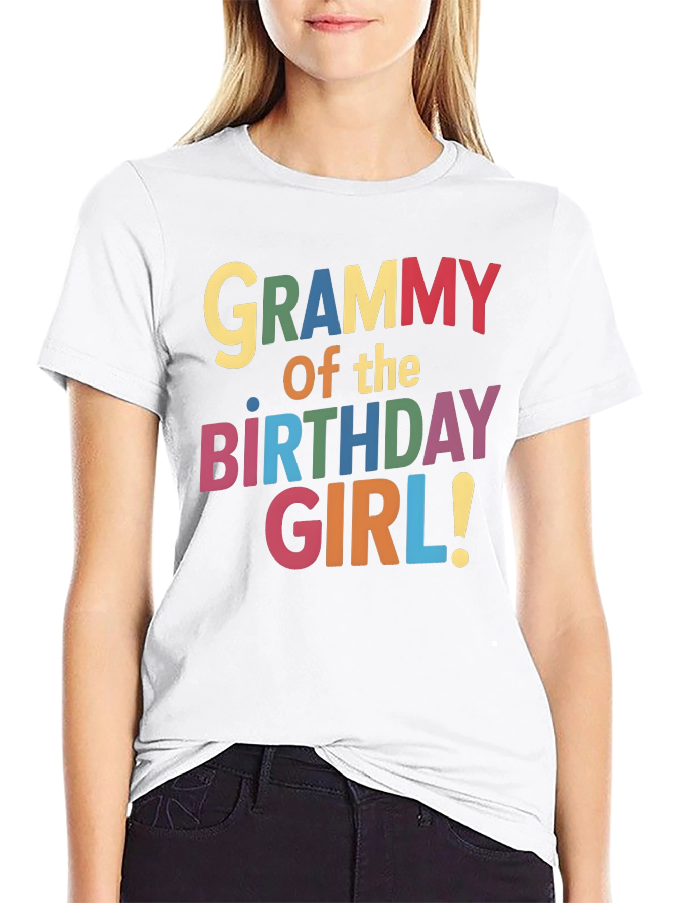Grammy of the Birthday Girl Black T-Shirt