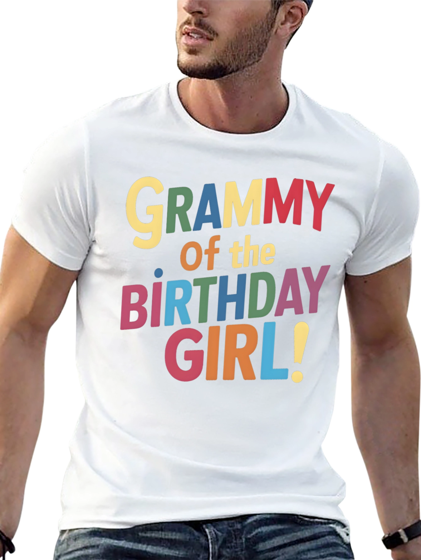 Grammy of the Birthday Girl Black T-Shirt