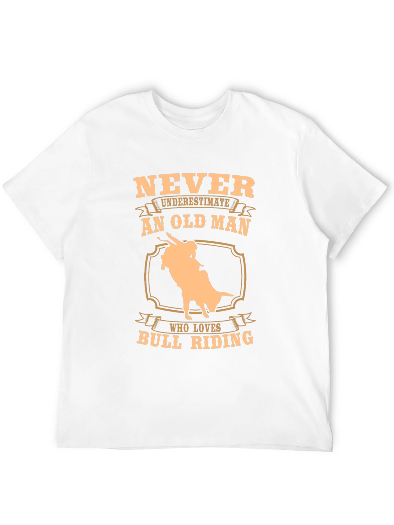 Never Underestimate An Old Man Bull Riding T-Shirt