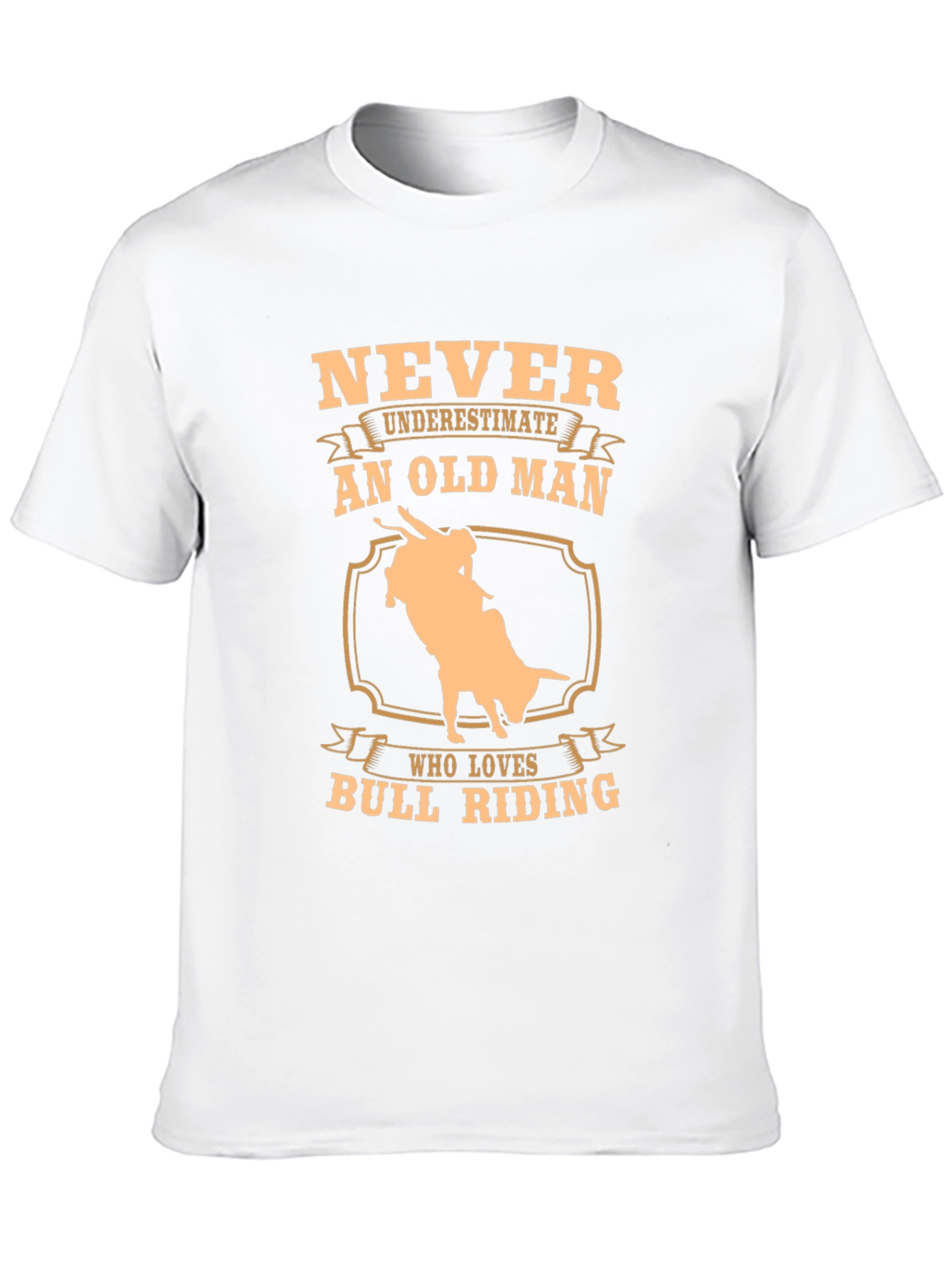 Never Underestimate An Old Man Bull Riding T-Shirt