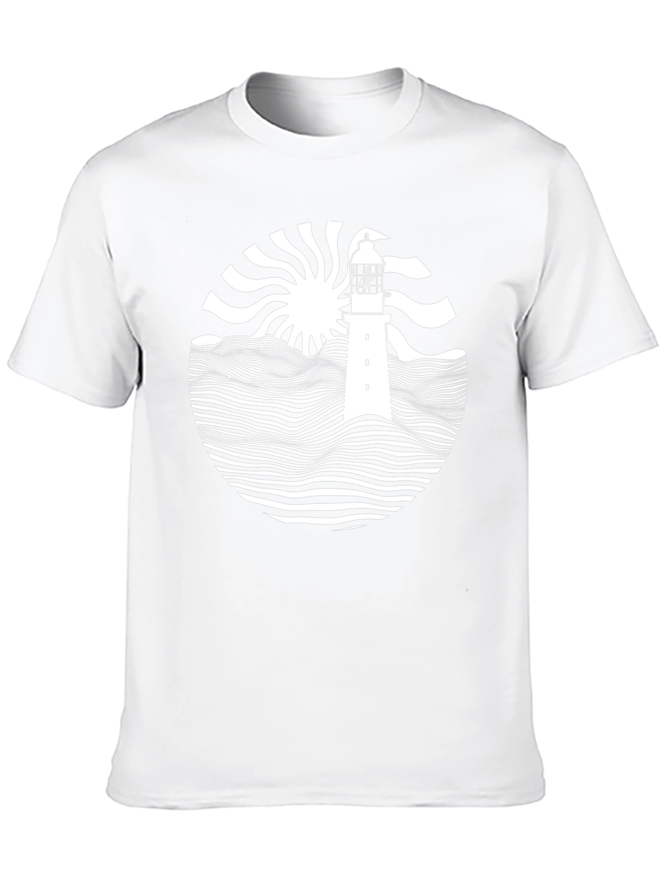 Nautical Lighthouse Graphic Tee - Black