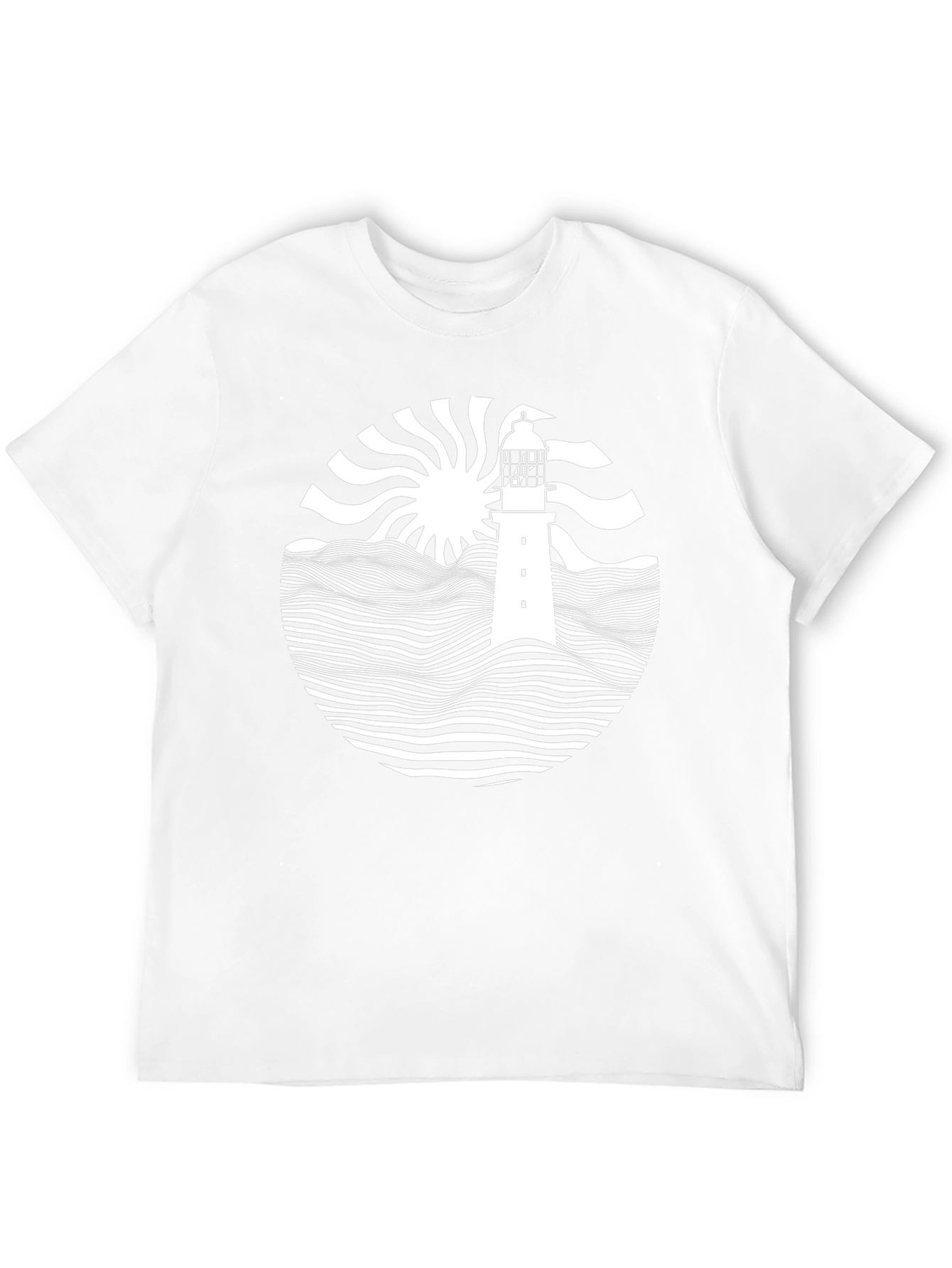 Nautical Lighthouse Graphic Tee - Black