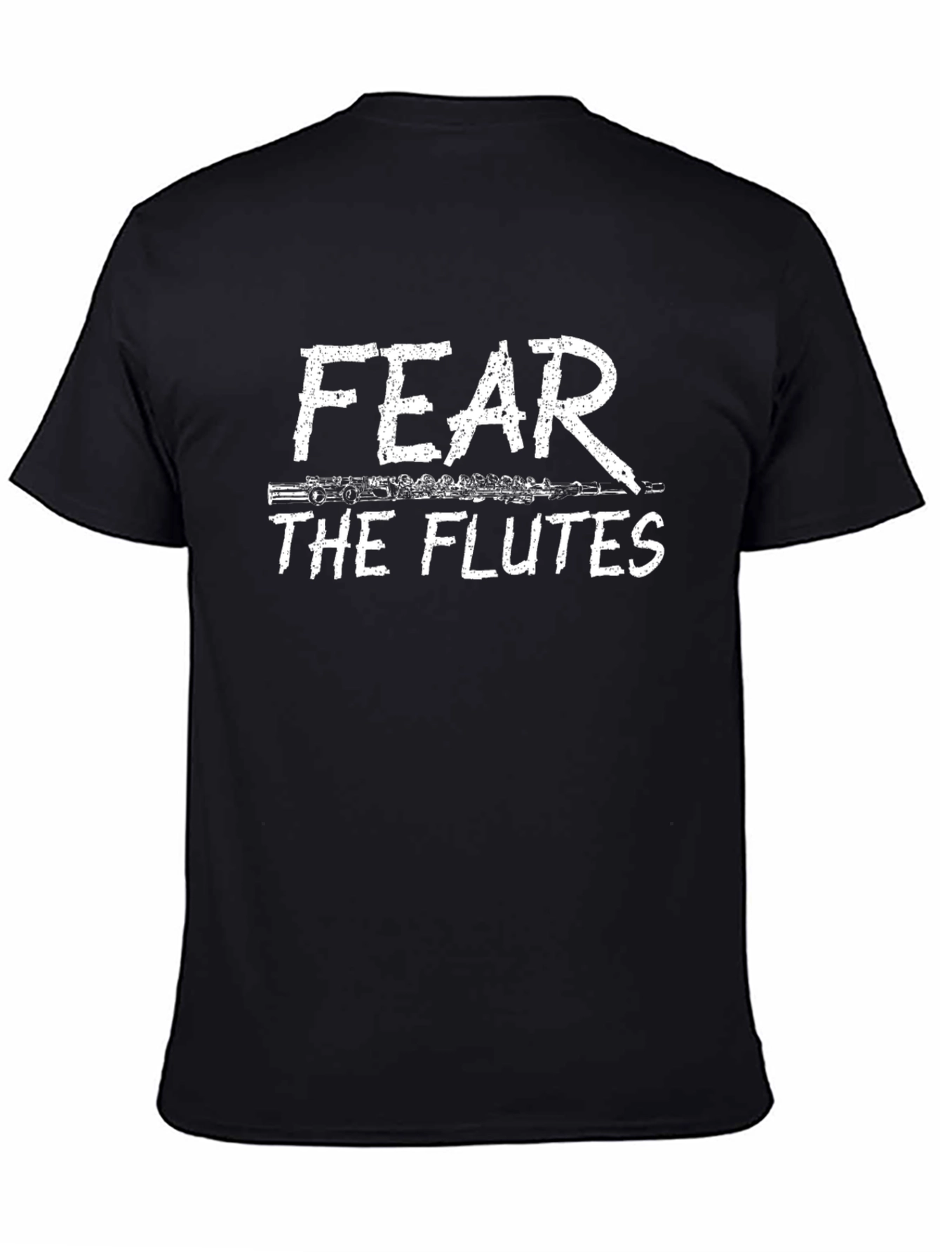 Fear The Flutes Graphic Tee - Black Cotton T-Shirt