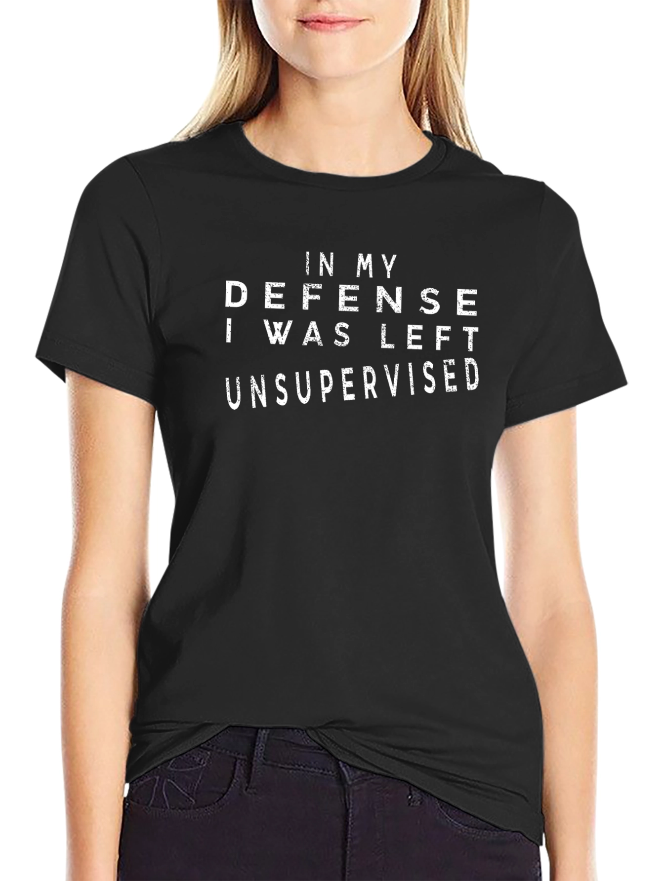 In My Defense Unsupervised Black T-Shirt