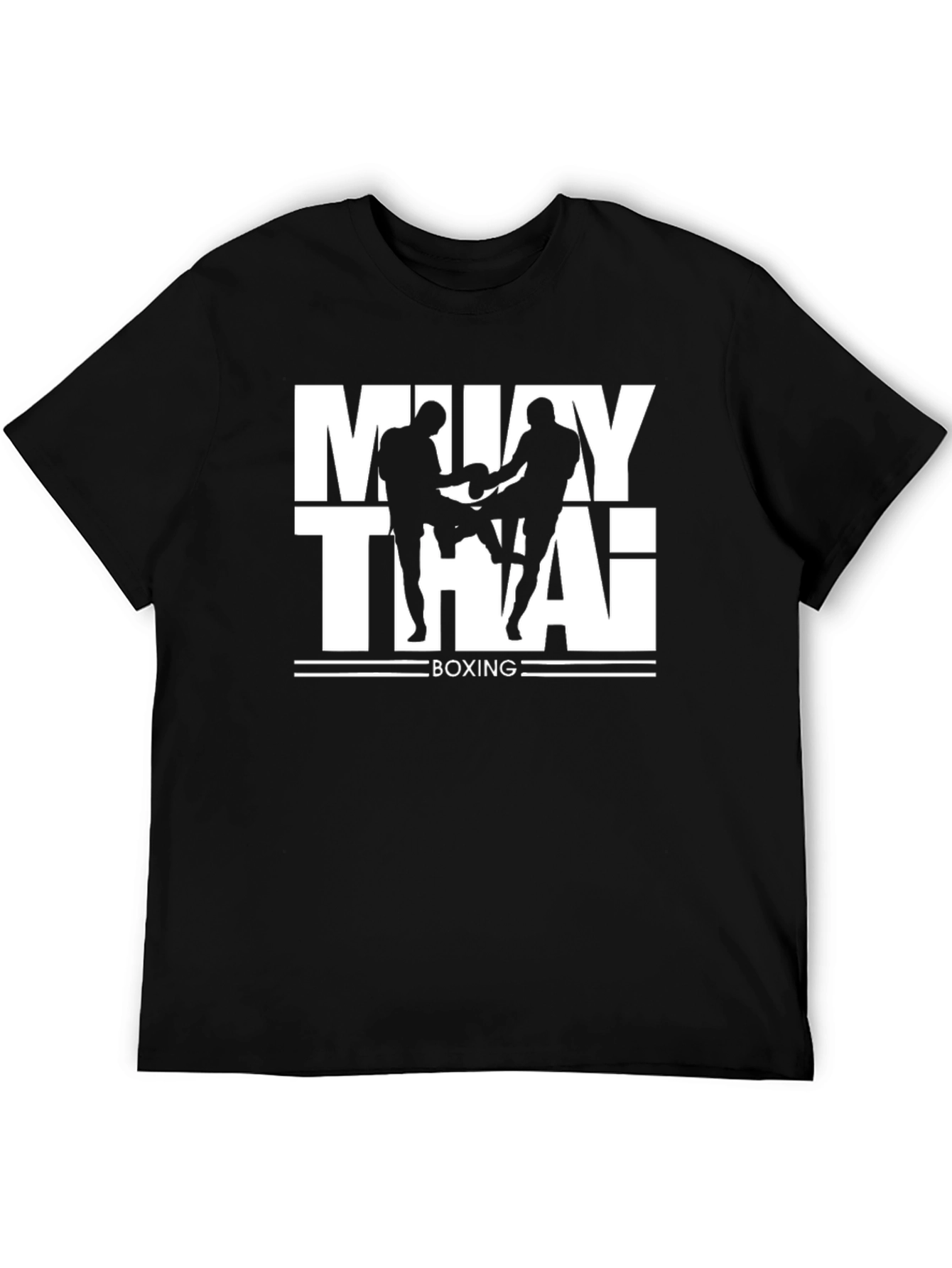 Muay Thai Boxing Graphic T-Shirt - Black