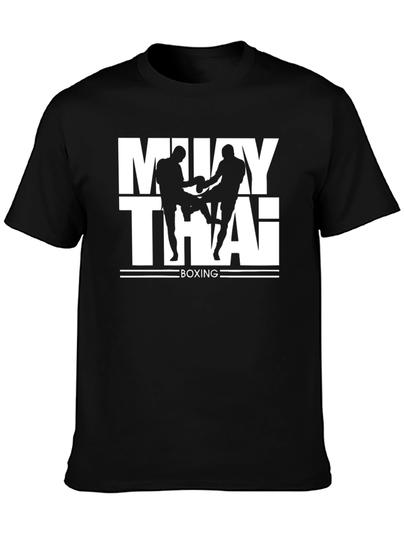 Muay Thai Boxing Graphic T-Shirt - Black