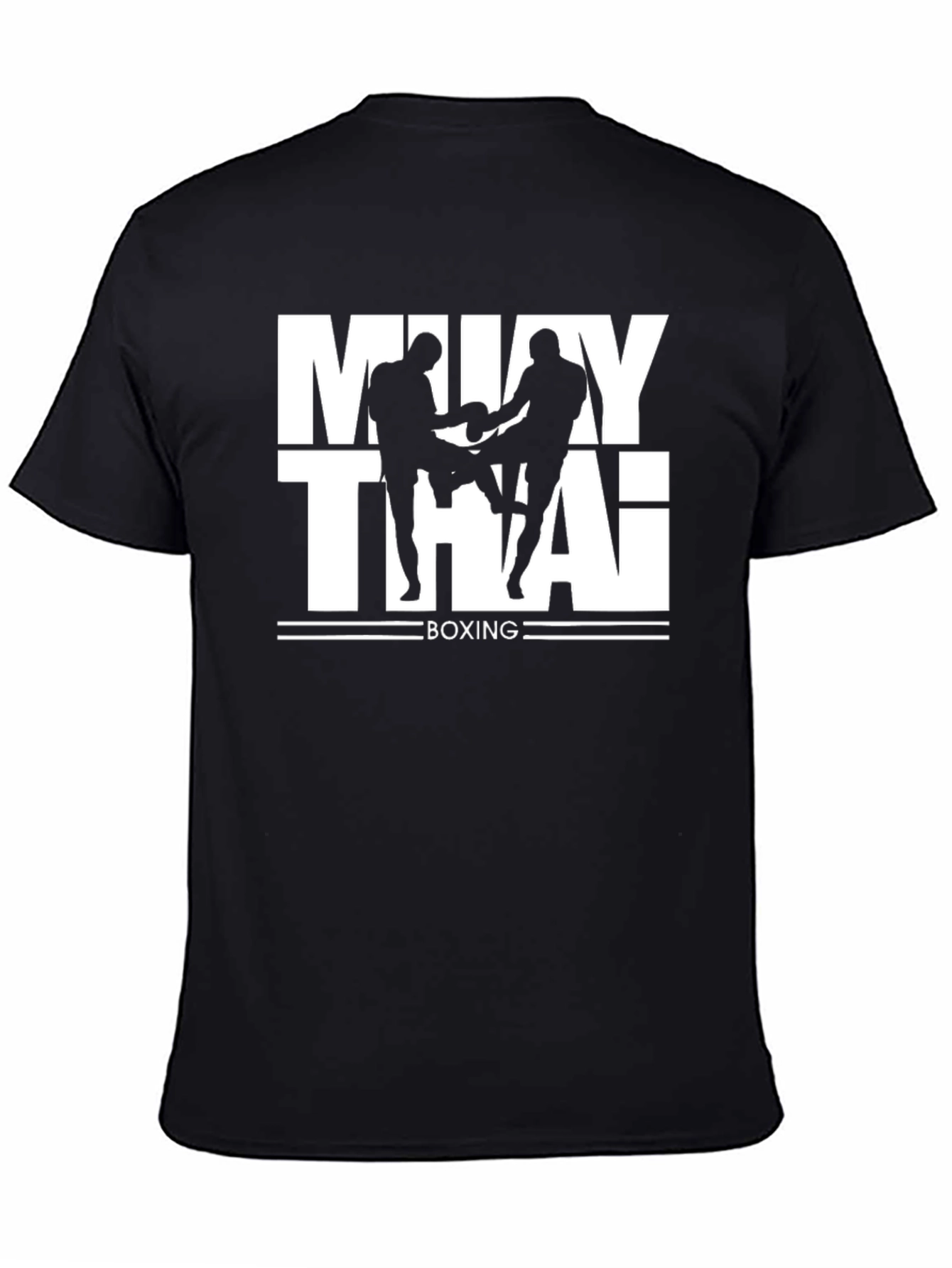 Muay Thai Boxing Graphic T-Shirt - Black
