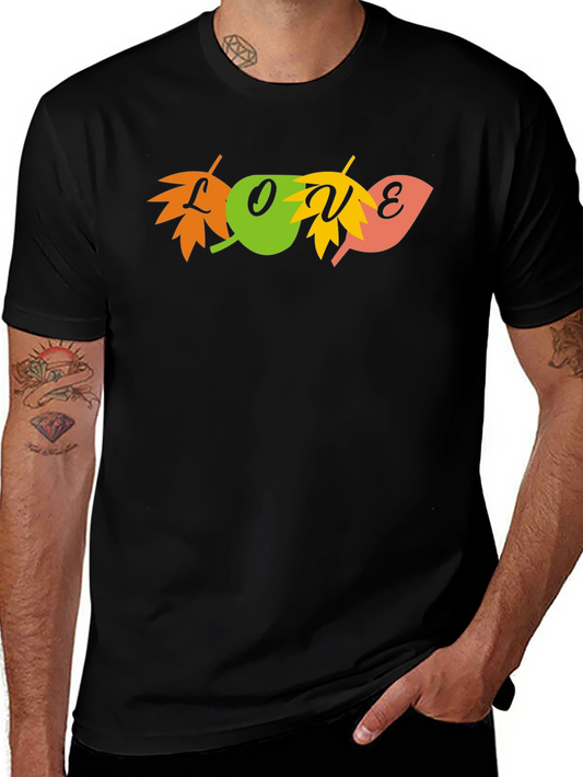 Autumn Love Leaf Graphic Tee